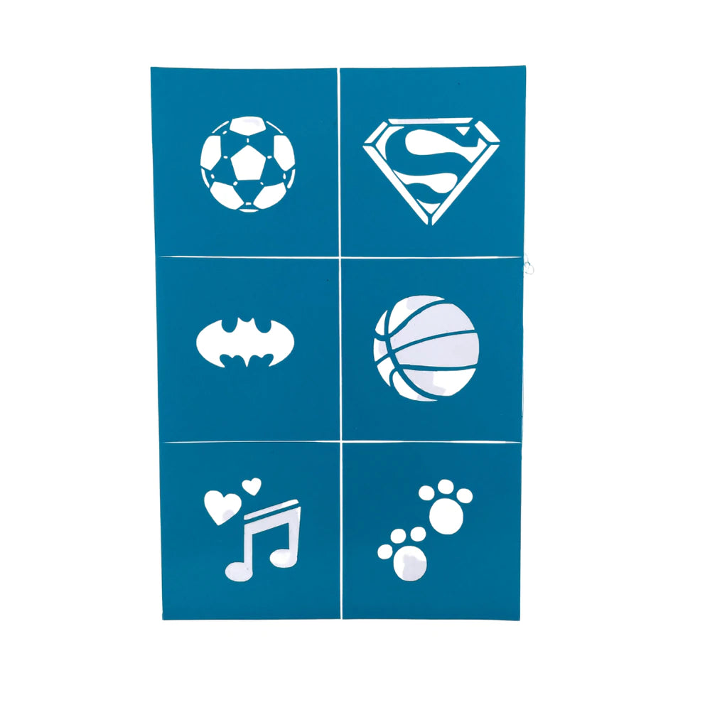 Oh Flossy Reusable Adhesive Face Paint & Make Up Stencils