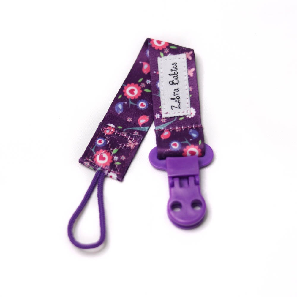 Zebra Babies Dummy Clips Flexi Ribbon