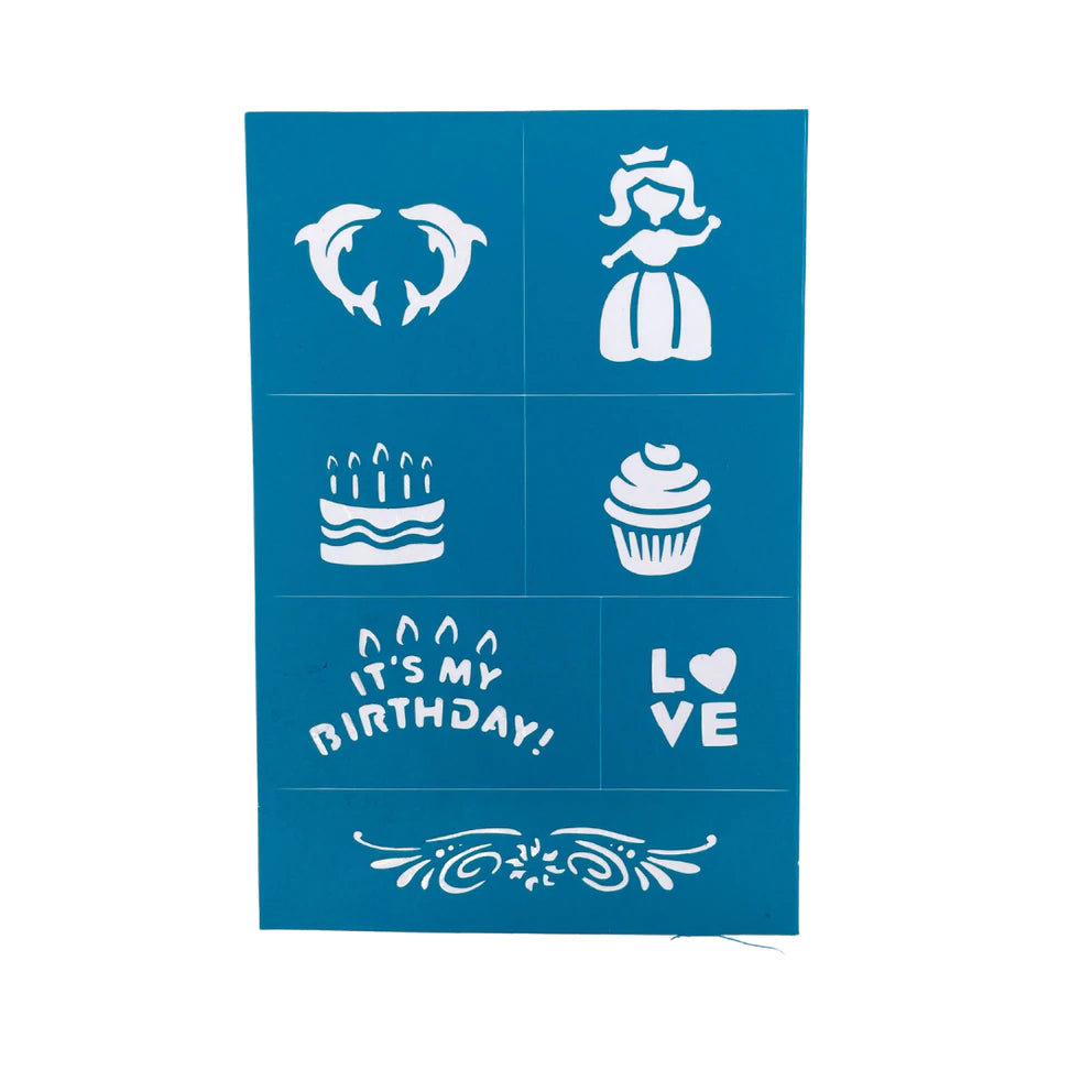 Oh Flossy Reusable Adhesive Face Paint & Make Up Stencils