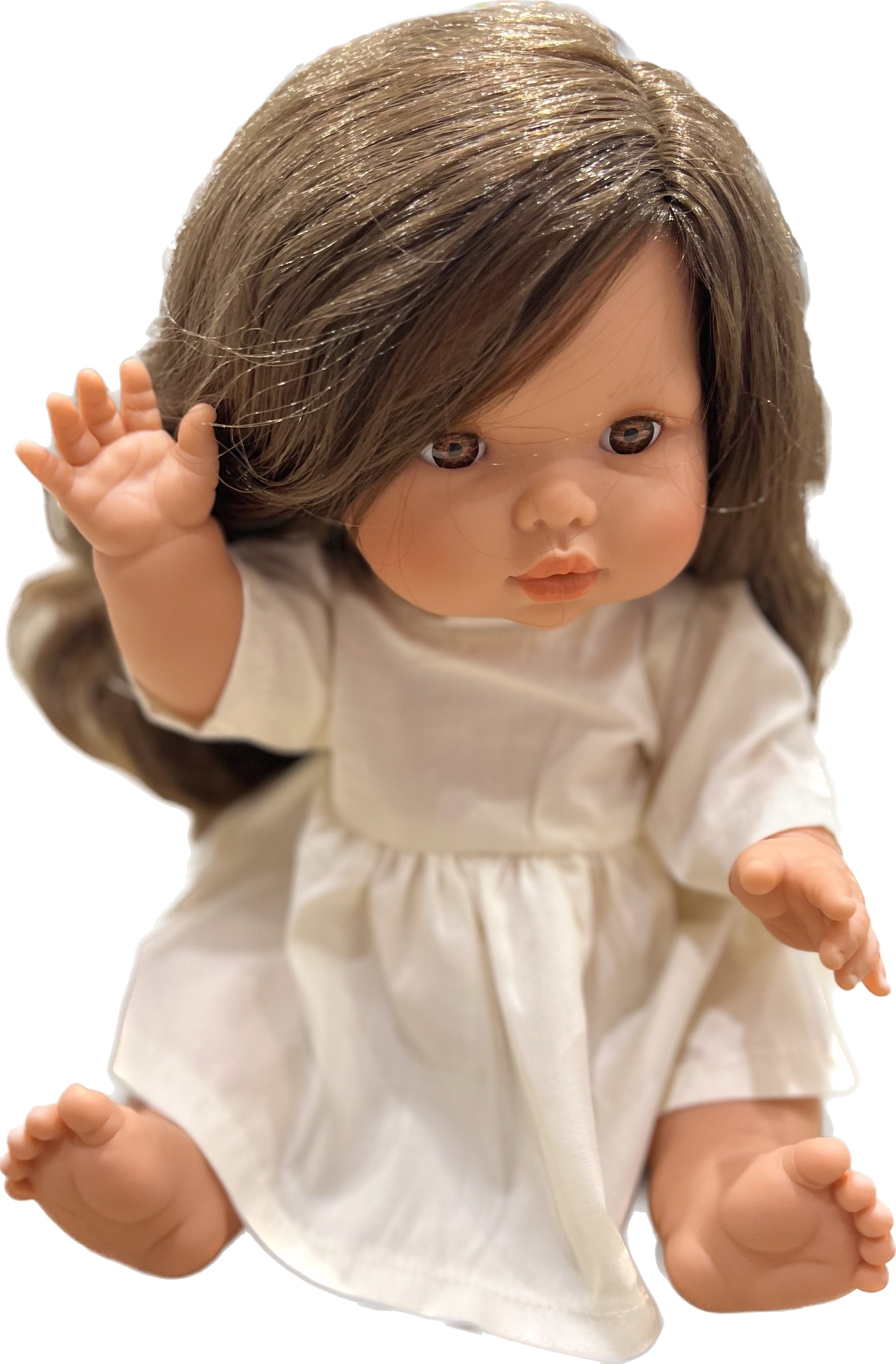 Mini Coletto Dolls Clothes - Cream Sleeved Dress