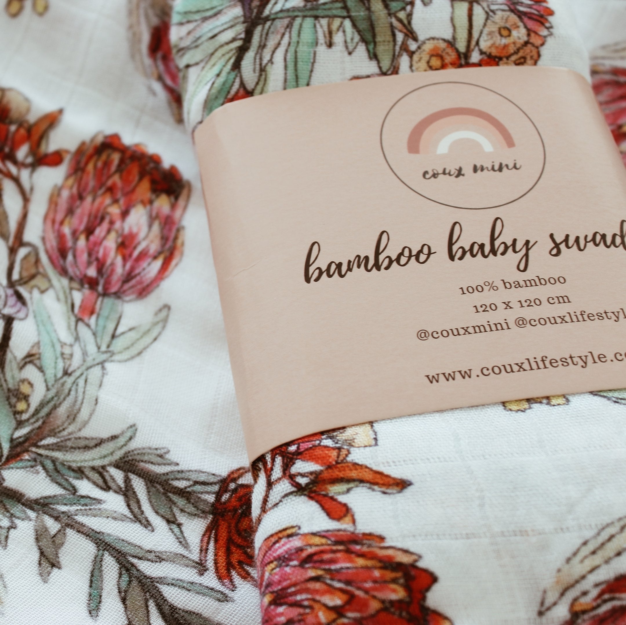 Treehouse Lane Designs Wildflower Bamboo Muslin Wrap