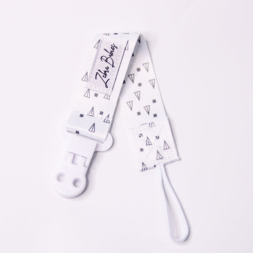 Zebra Babies Dummy Clips Flexi Ribbon