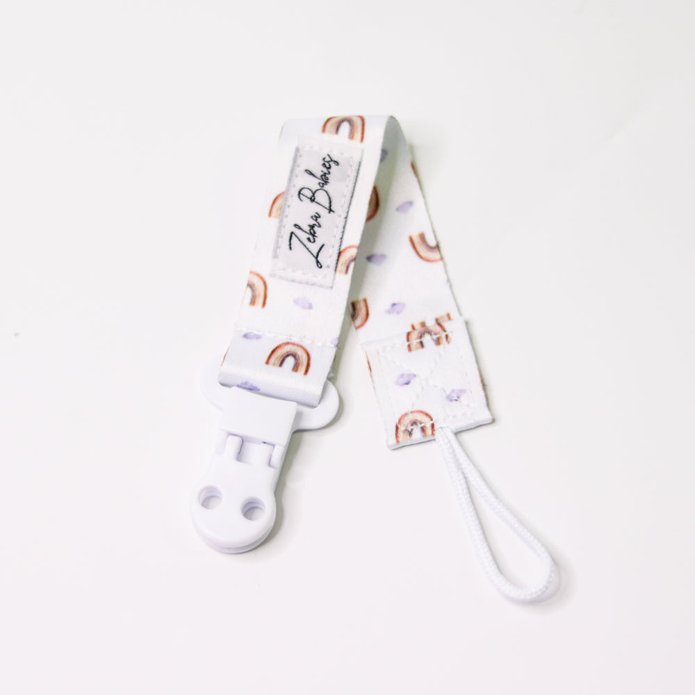 Zebra Babies Dummy Clips Flexi Ribbon