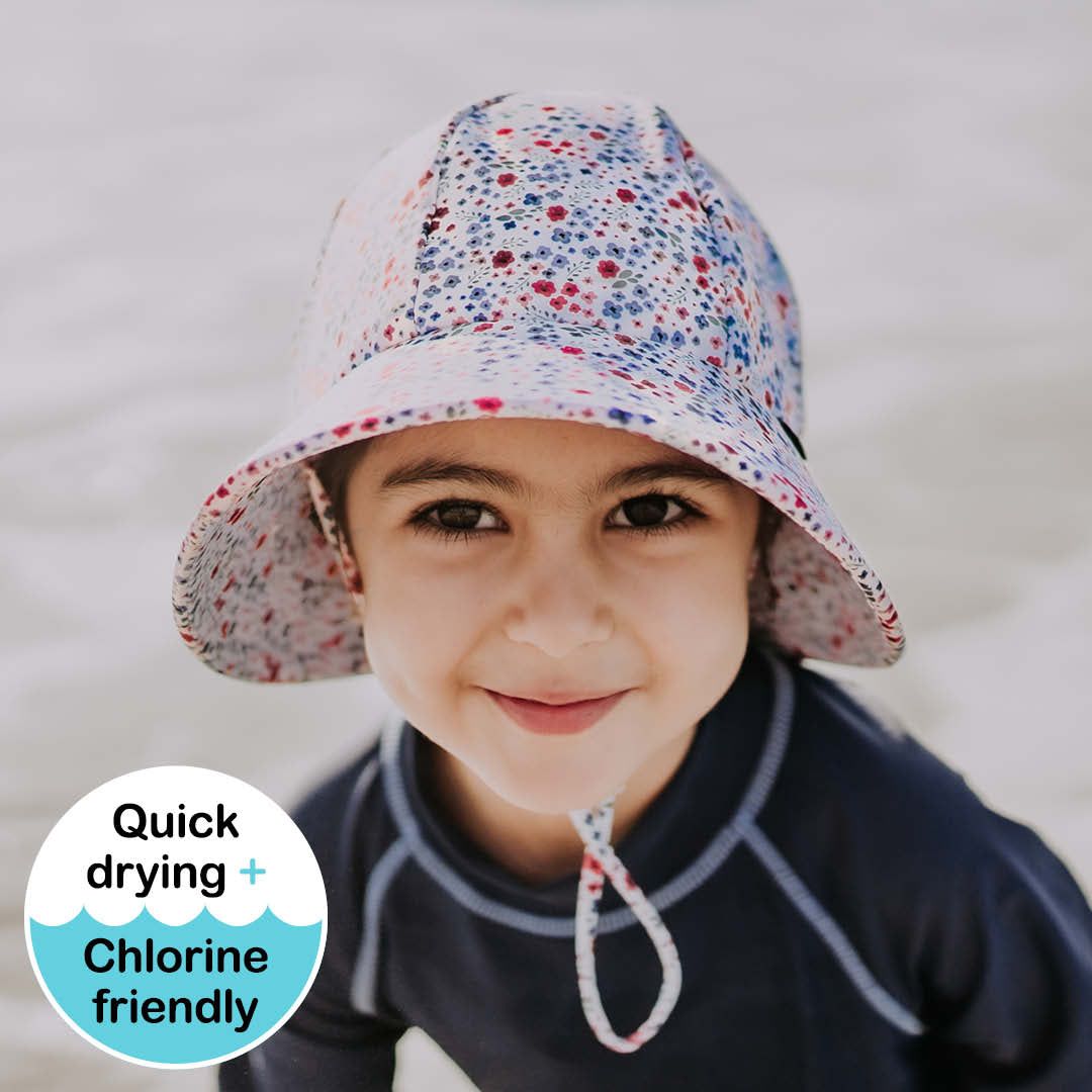 Bedhead Bucket Swim Hat Posy With Ponytail Hole