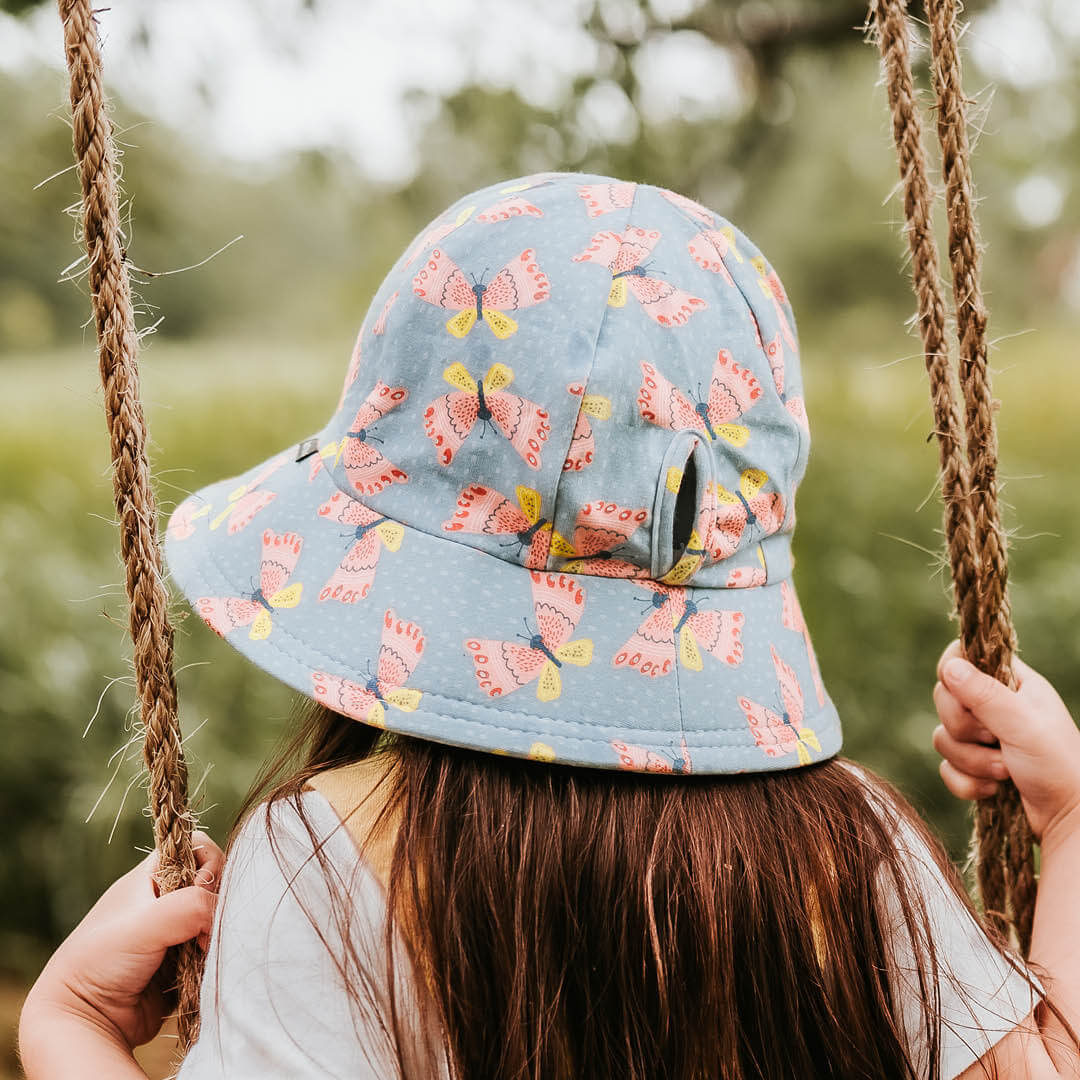 Bedhead Bucket Hats - Butterfly With Ponytail Hole