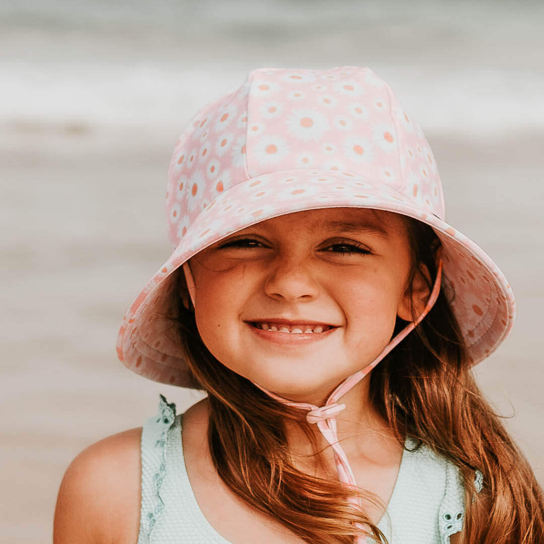 Bedhead Bucket Swim Hat - Daisy With Ponytail Hole