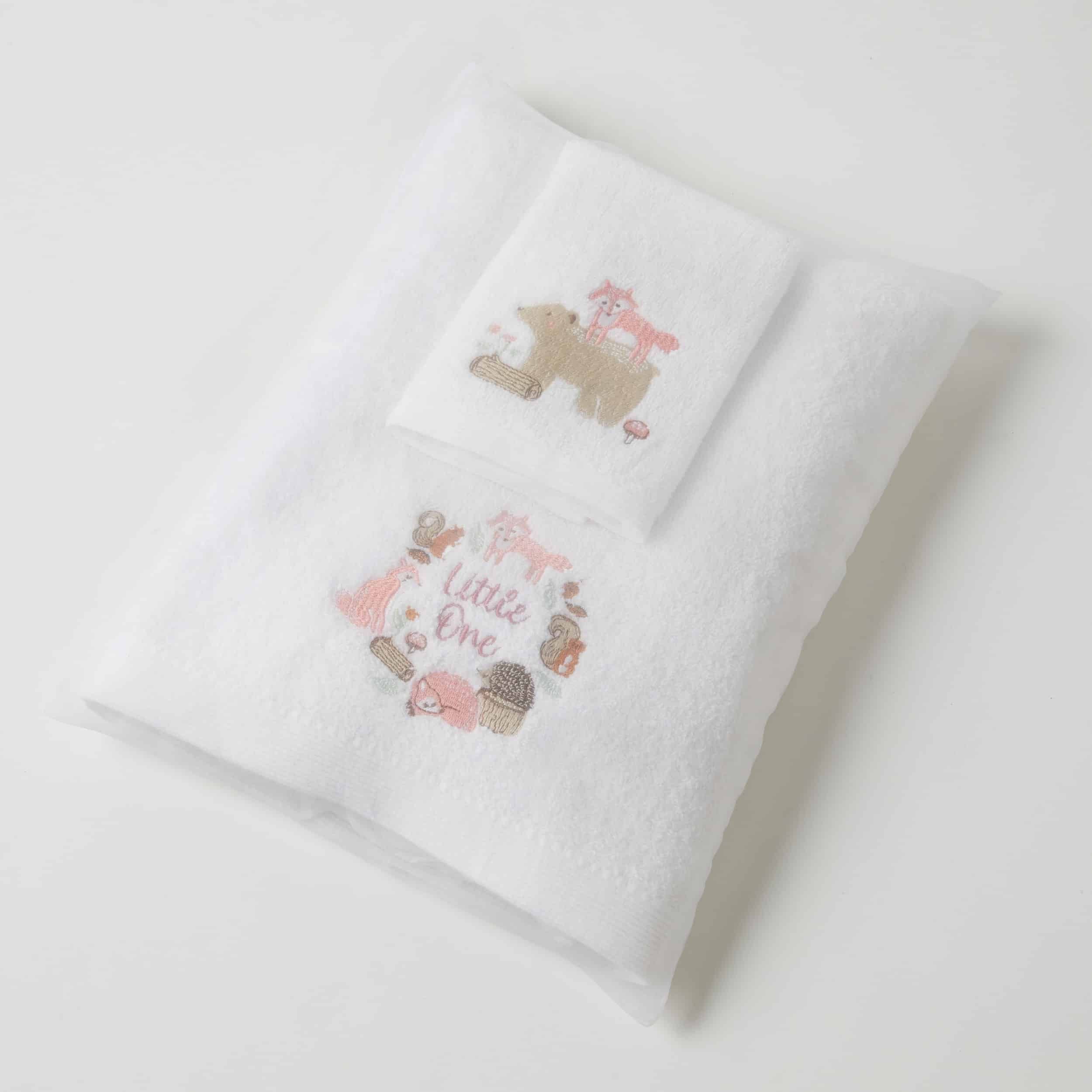 Baby Bath Towel & Matching Face Washer Gift Set