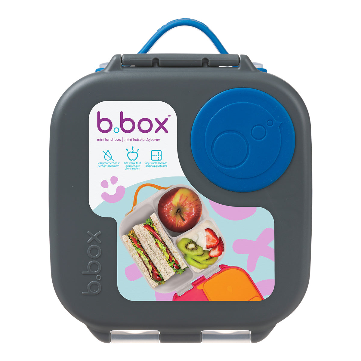 b.box Mini Lunchbox Blue Slate