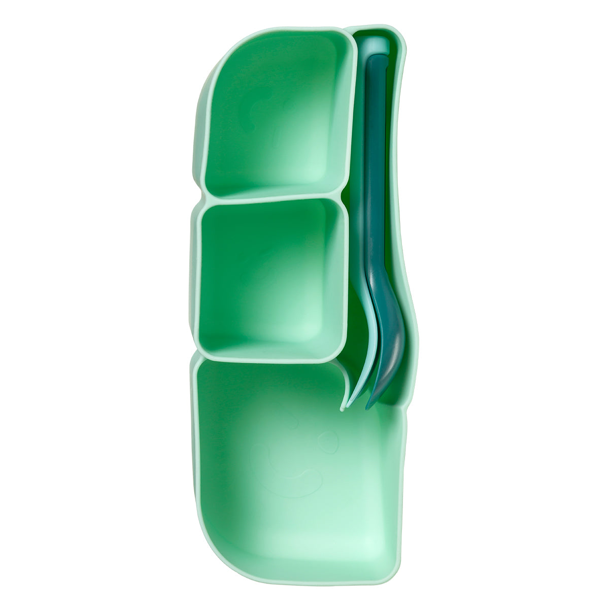 b.box Silicone Bento Tray for Lunchbox Forest
