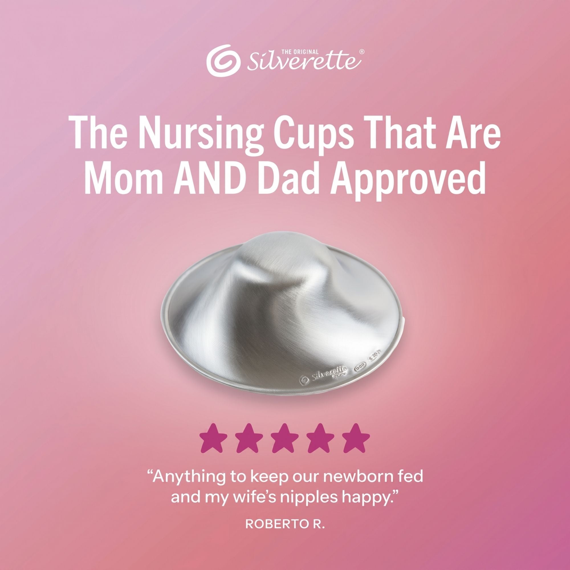 Silverette Silver Nursing Cups Small