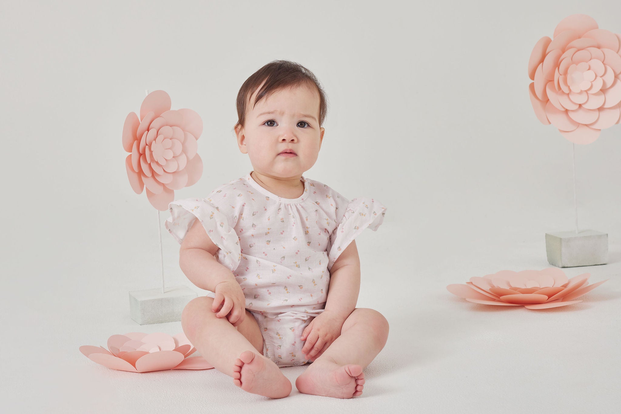 Tiny Twig Frill Sleeve Bodysuit - Pretty in Pink