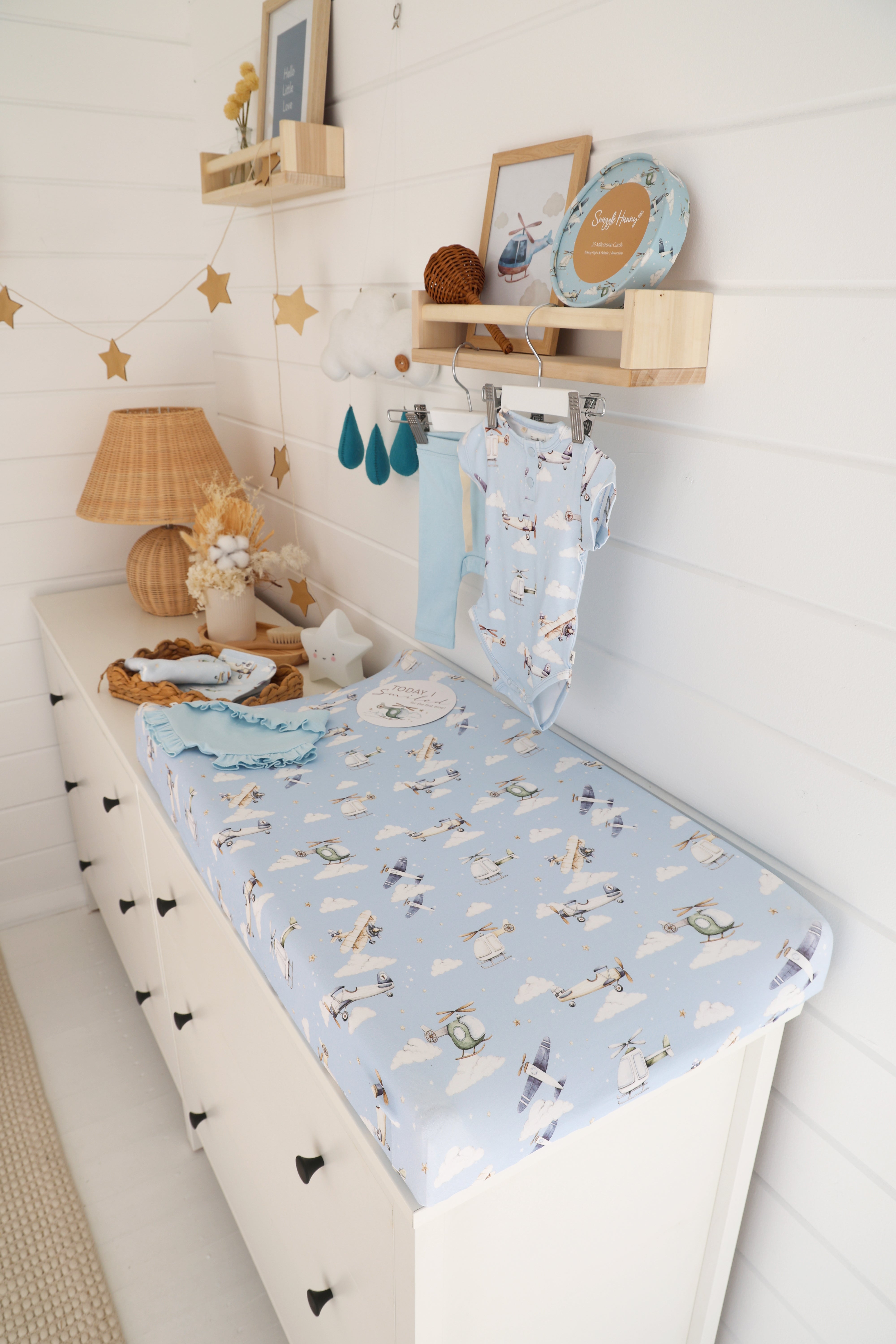 Snuggle Hunny Taking Flight Organic Bassinet Sheet Change Pad Cover