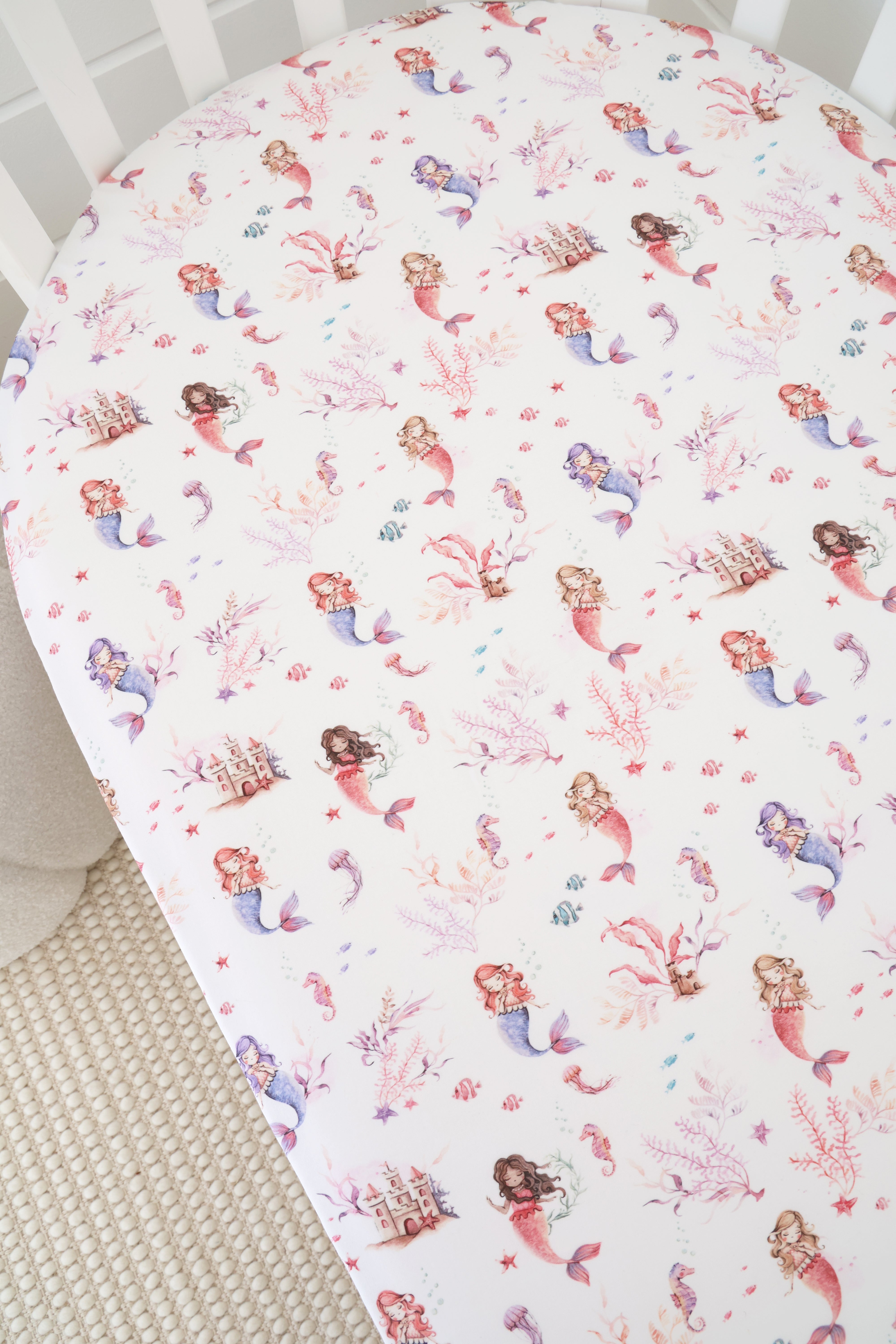 Snuggle Hunny Mermaid Organic Fitted Cot Sheet