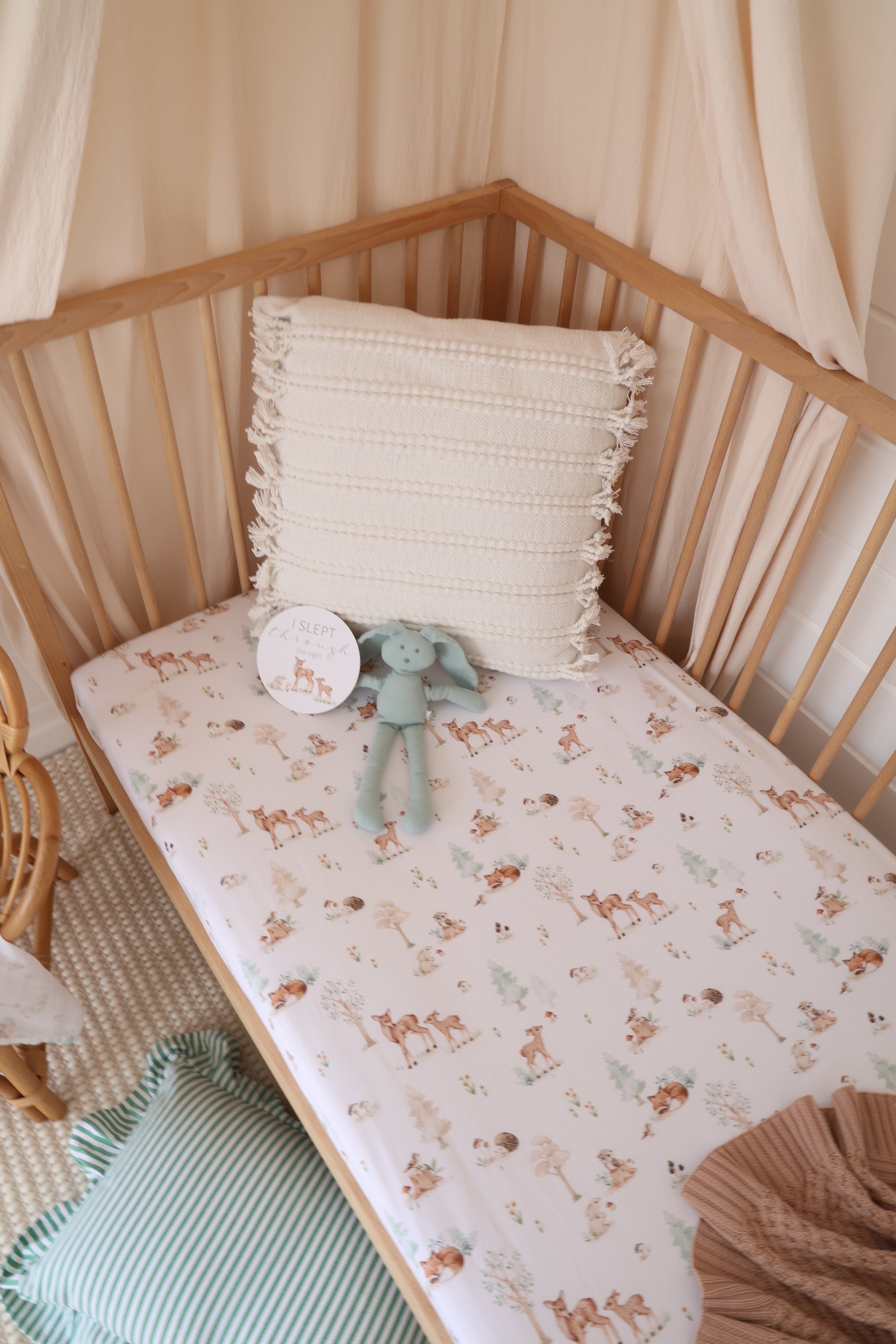 Snuggle Hunny Organic Cot Sheet Woodland Tales