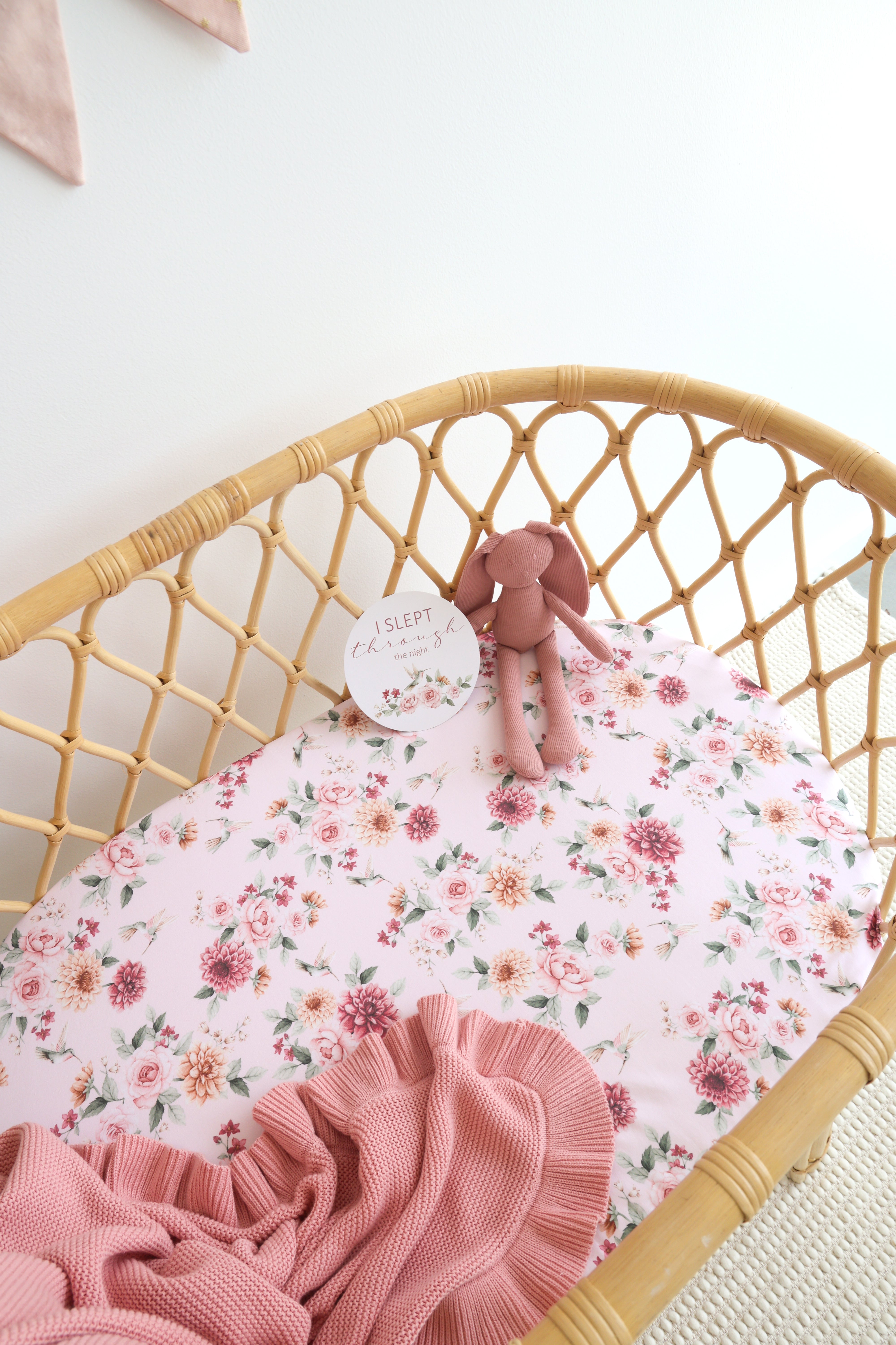 Snuggle Hunny Birds and Blooms Bassinet Sheet Change Pad Cover