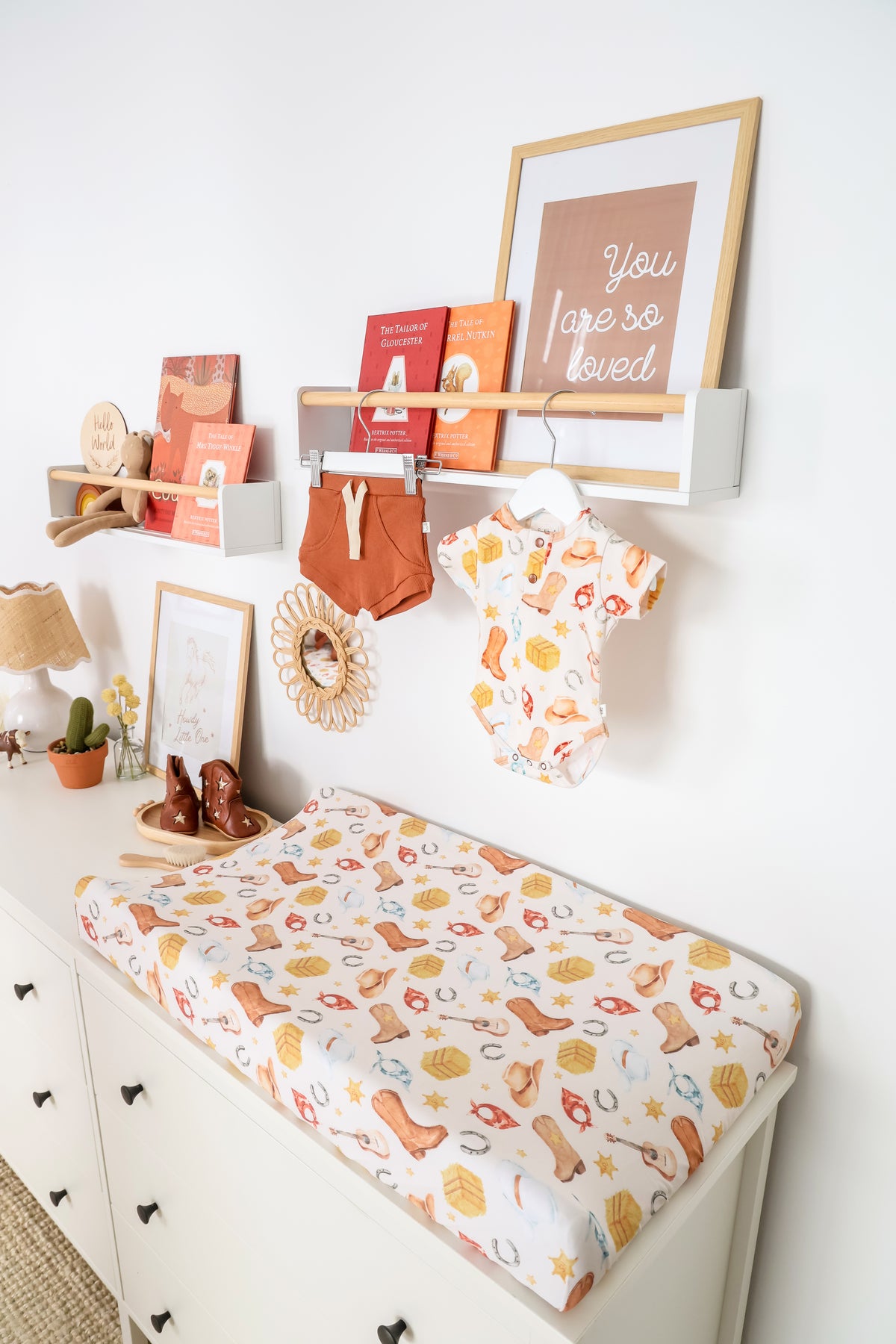 Snuggle Hunny Cowboys Organic Fitted Cot Sheet