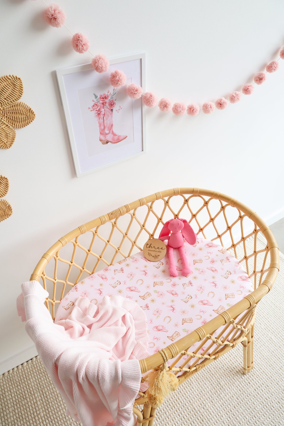 Snuggle Hunny Boots & Bows Orgnaic Bassinet/Change Pad Cover