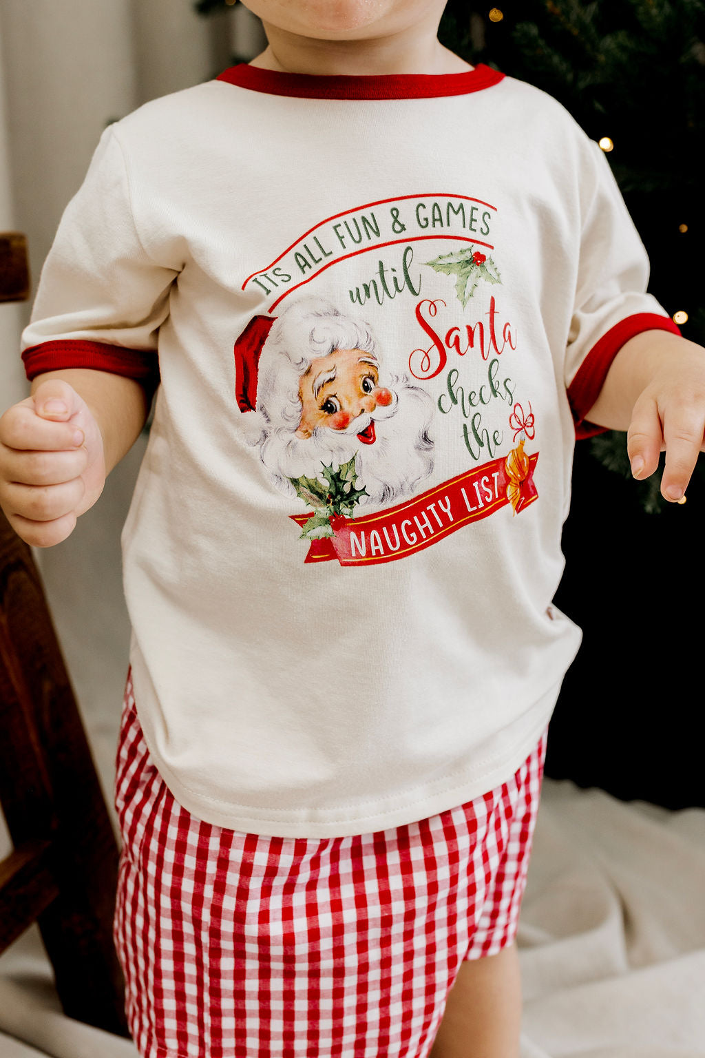 Confetti Kidz Santa's Naughty List Bamboo Tee
