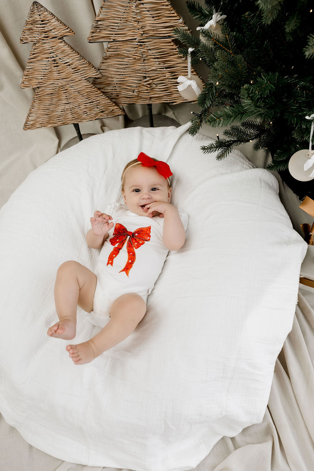 Confetti Kidz Ruby Star Coquette Bow Bamboo Bodysuit