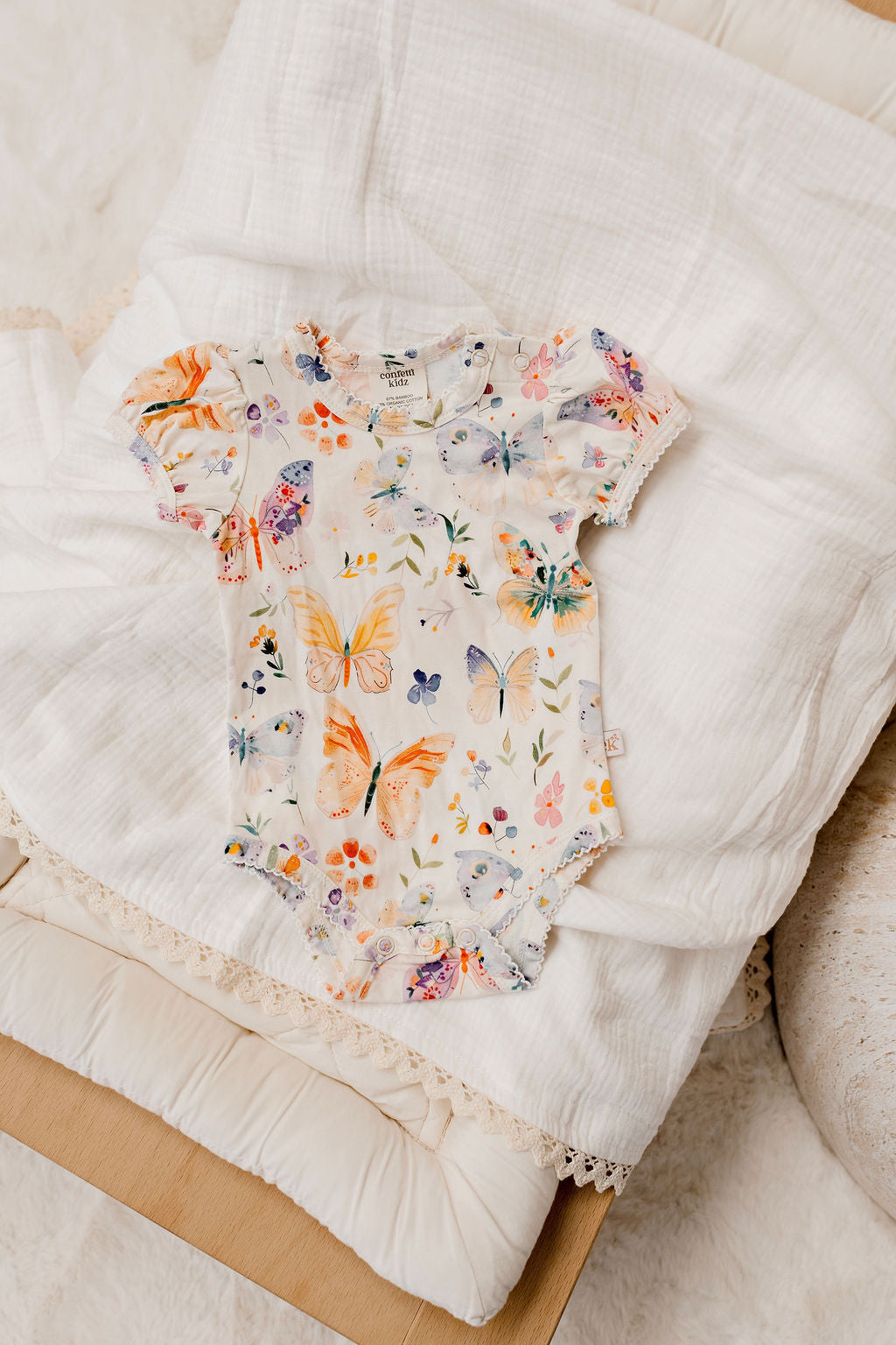 Confetti Kidz Bamboo Bodysuit- Butterfly Blooms