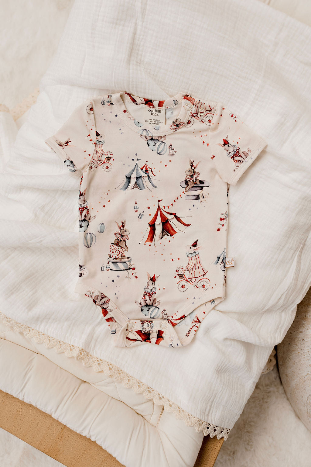 Confetti Kidz Circus Bunnies Bodysuit