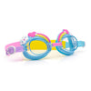 Aqua2ude Hearts and Rainbows Blue Goggles 6+ yrs