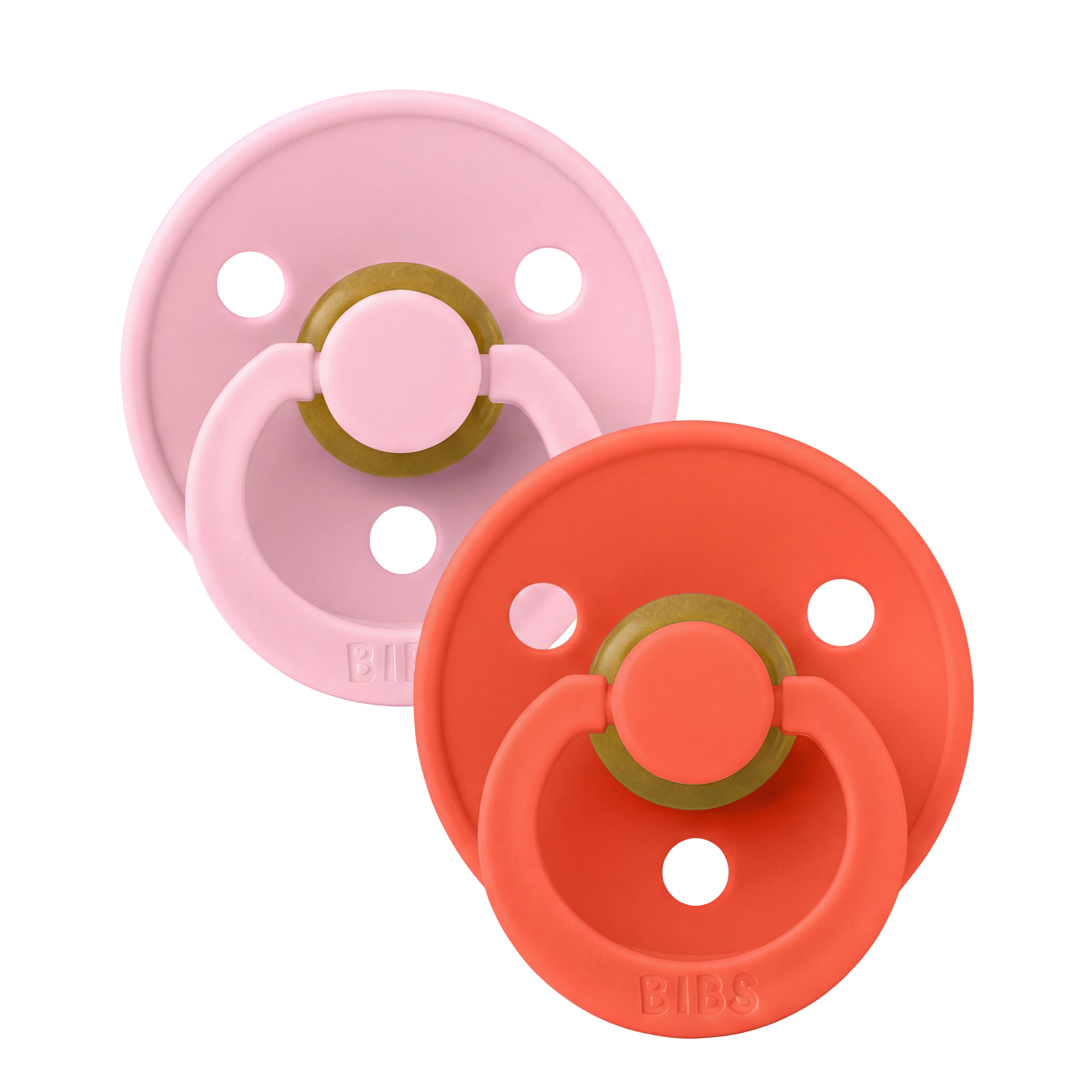 Bibs Dummies Size 1 Colour Collection Round - Twin Pack