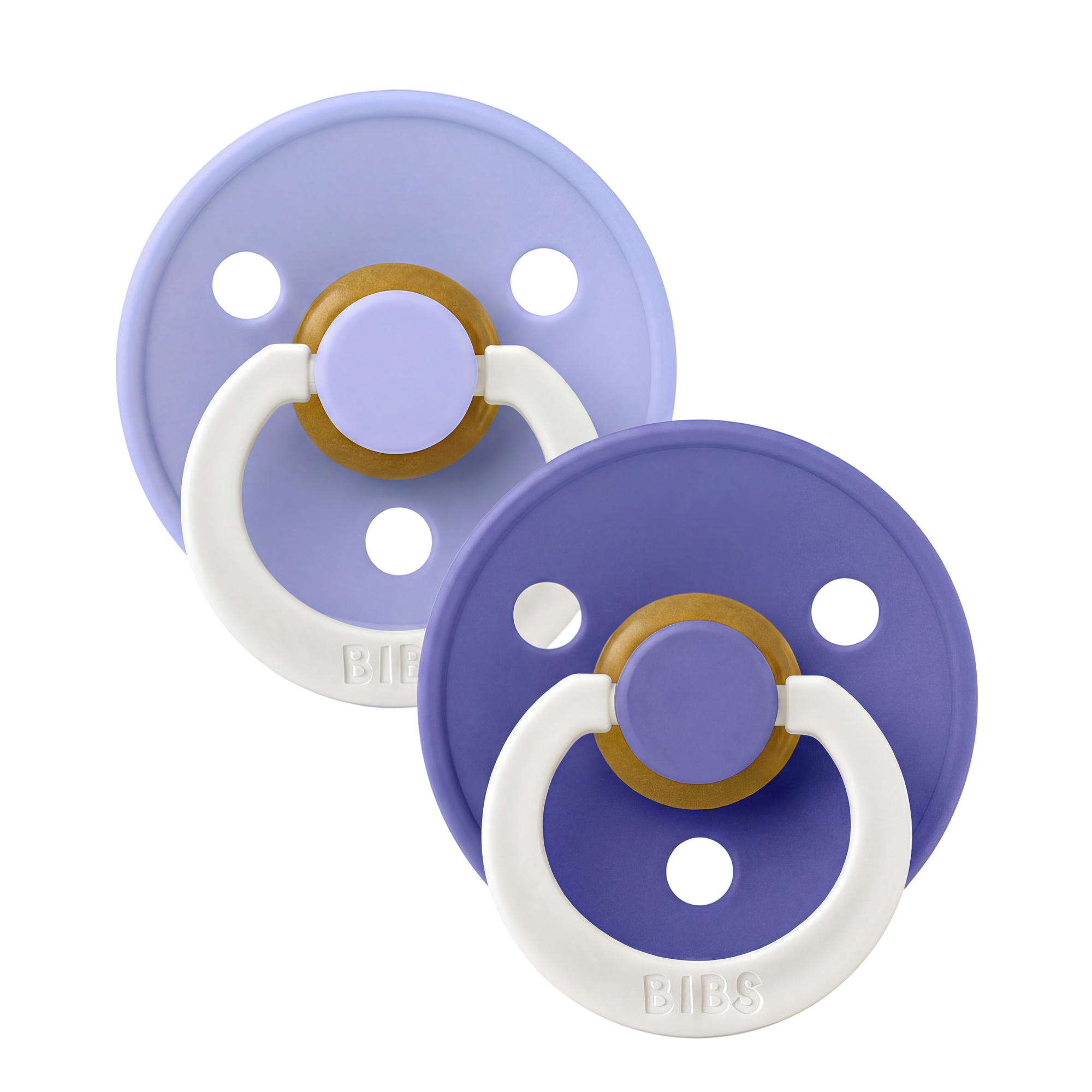 Bibs Dummies Size 1 Colour Collection Round - Twin Pack