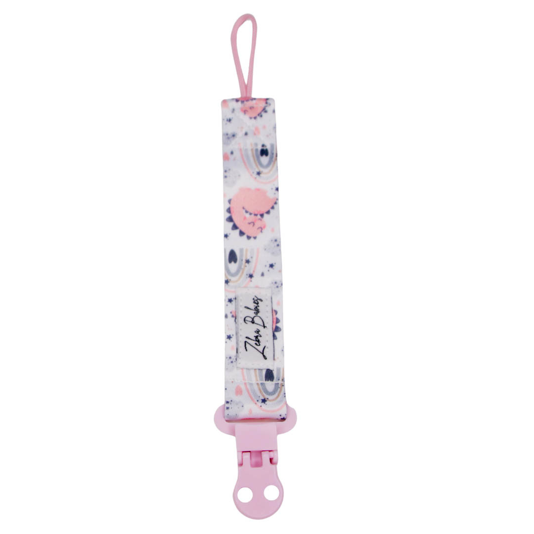 Zebra Babies Dummy Clips Flexi Ribbon