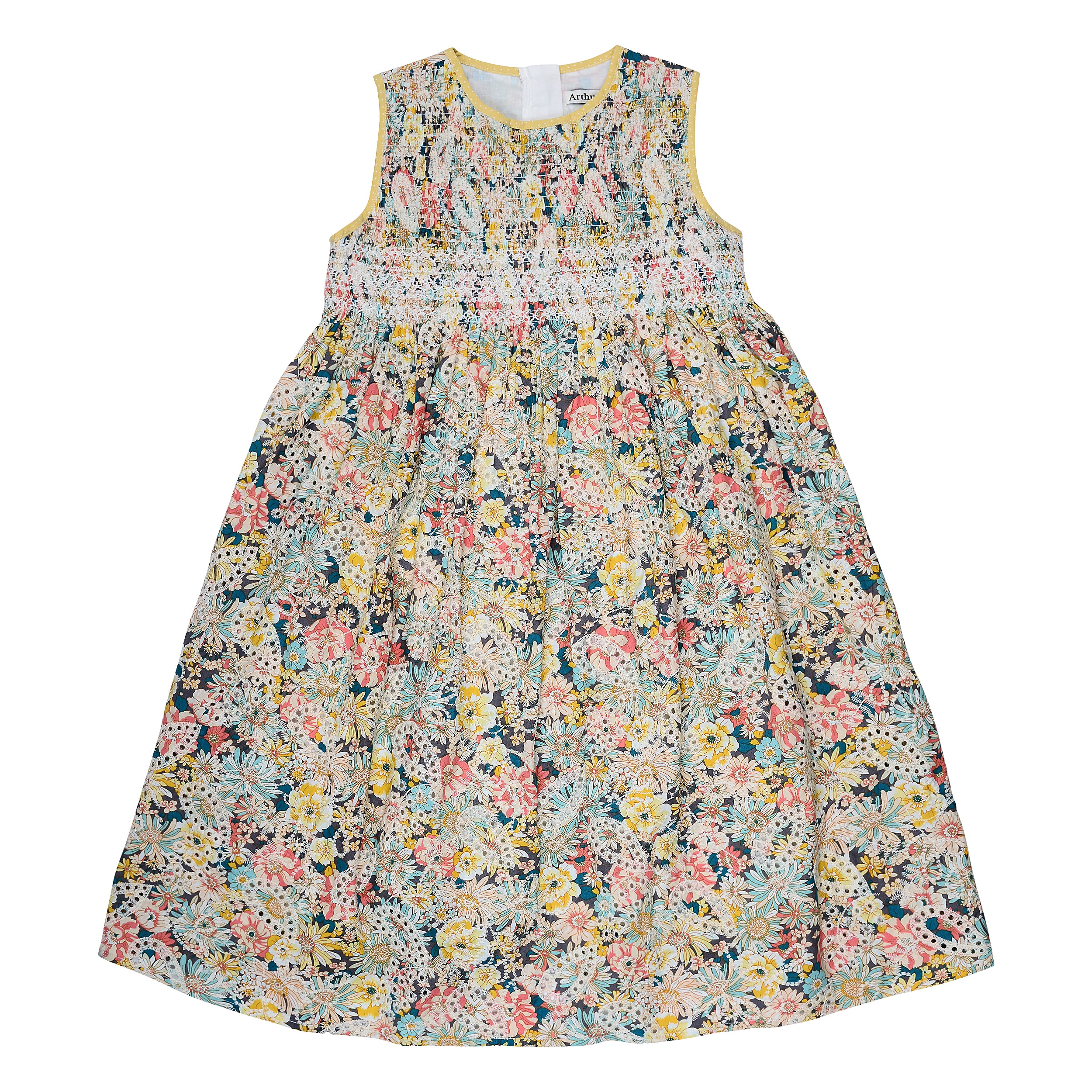 Arthur Ave Wild Flowers Shirring Long Dress