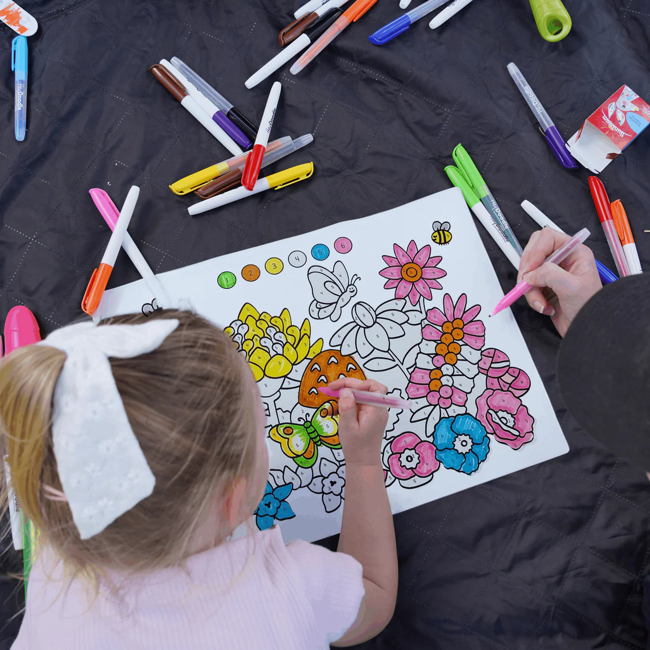Hey Doodle Flower Power Classic Colouring Doodle Mat