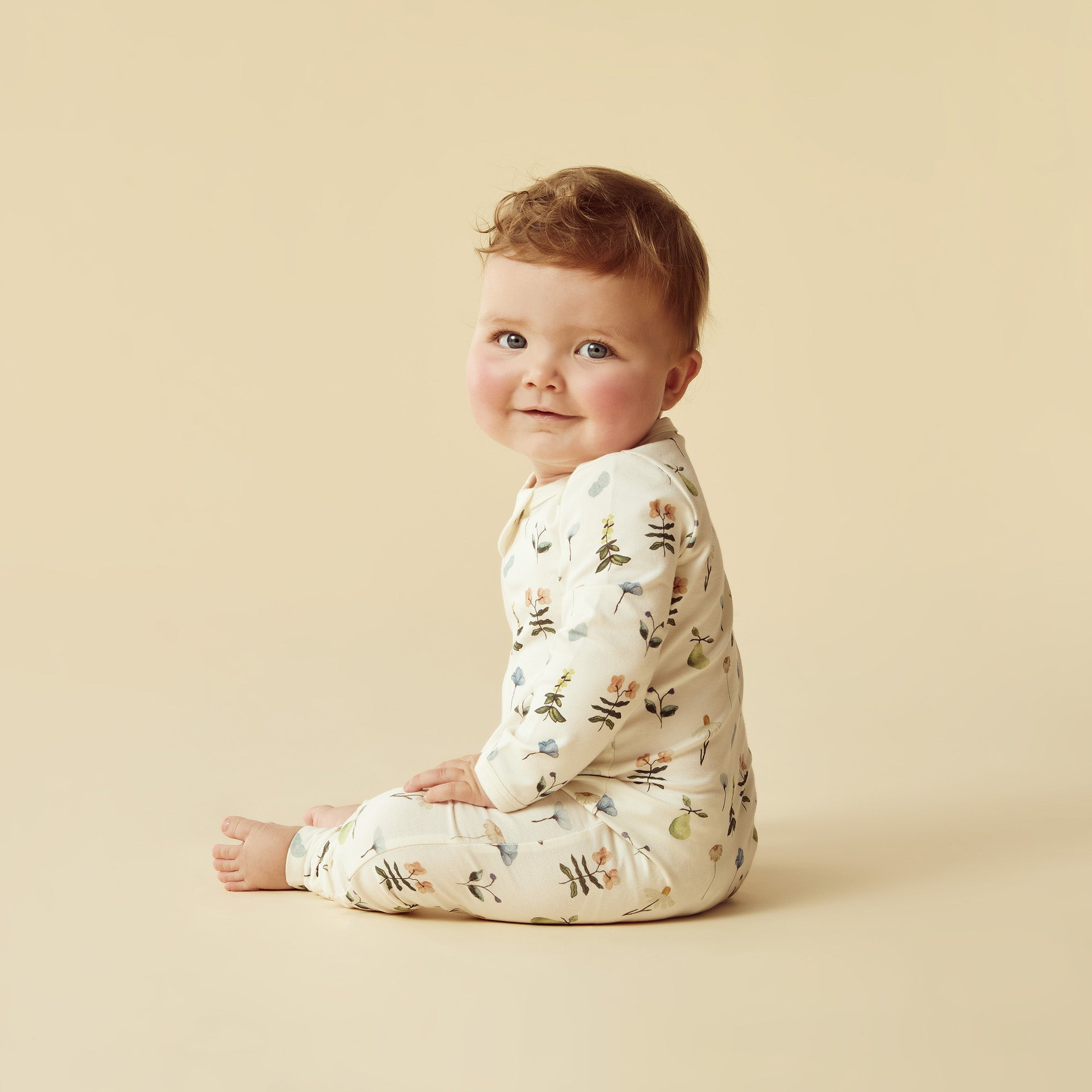 Wilson & Frenchy Petit Garden Organic French Terry Zipsuit