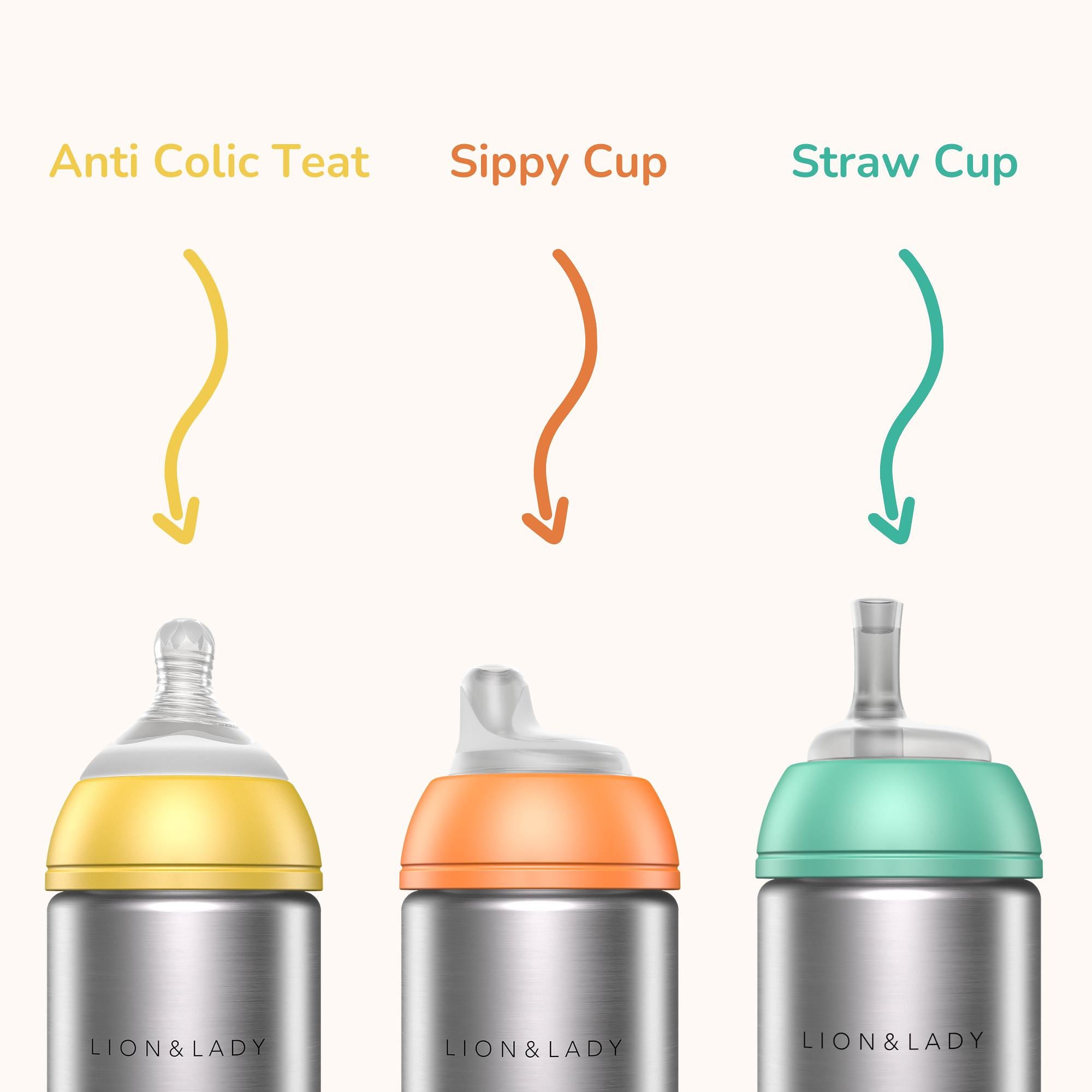 Lion and Lady Toddler Straw Cup 350ml 18/8 Stainless Steel French Navy