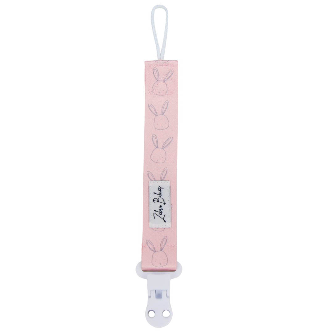 Zebra Babies Dummy Clips Flexi Ribbon