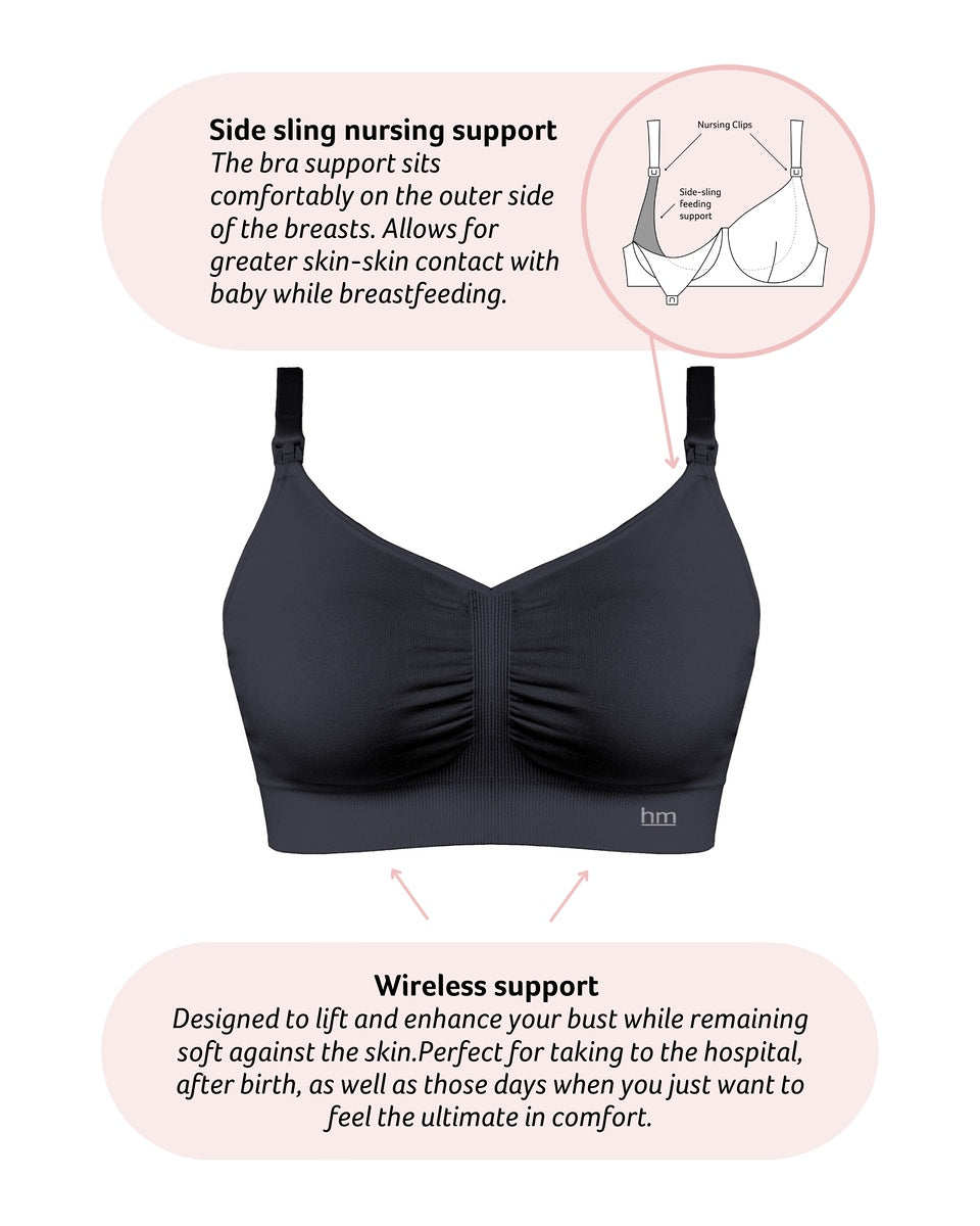 Hotmilk My Necessity 2.0 Flexfit Regular Nursing Bra Black