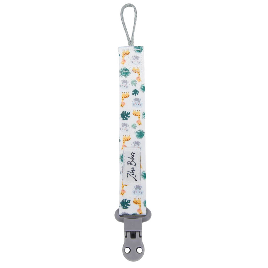 Zebra Babies Dummy Clips Flexi Ribbon