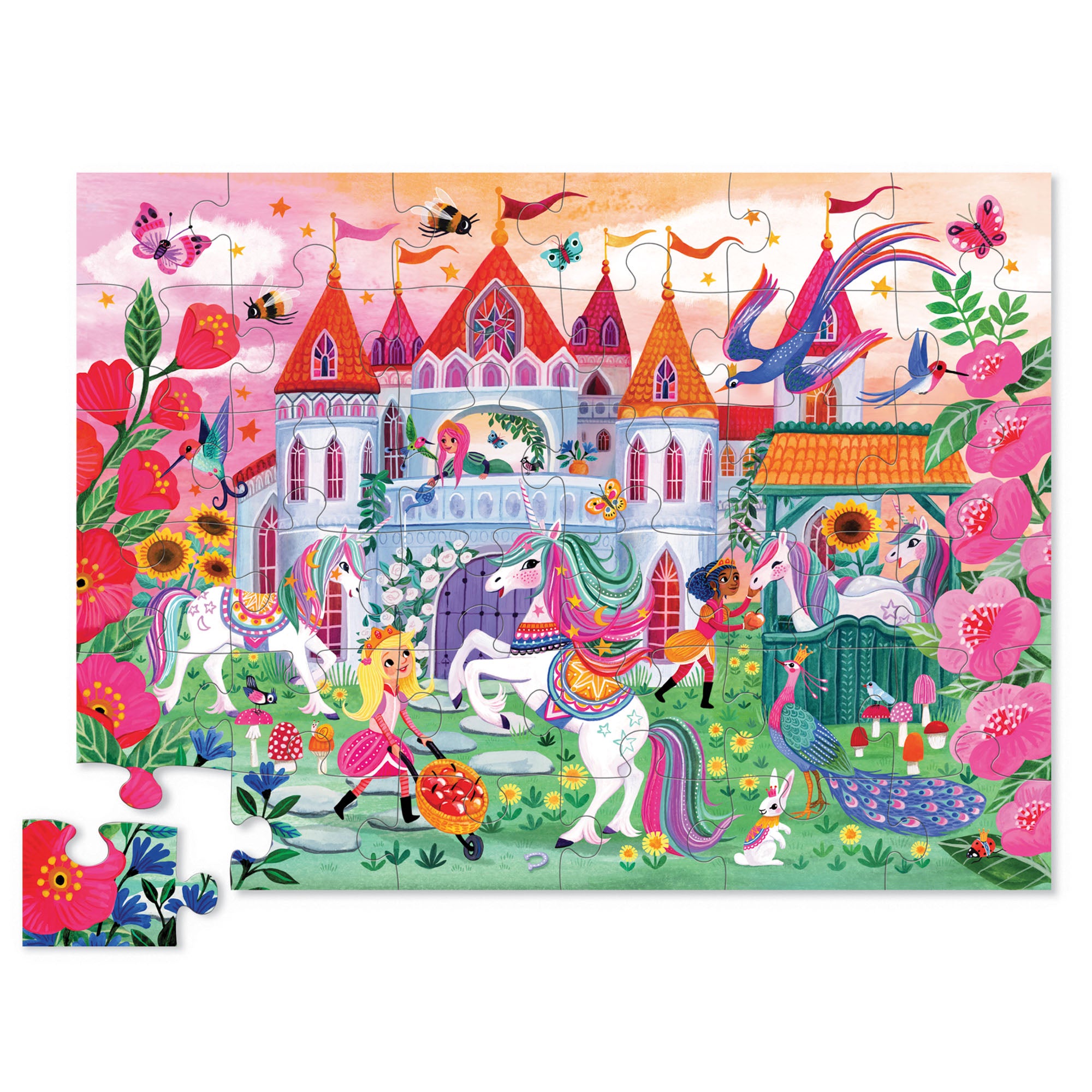 Crocodile Creek Classic Floor Puzzle 36pc Unicorn Castle