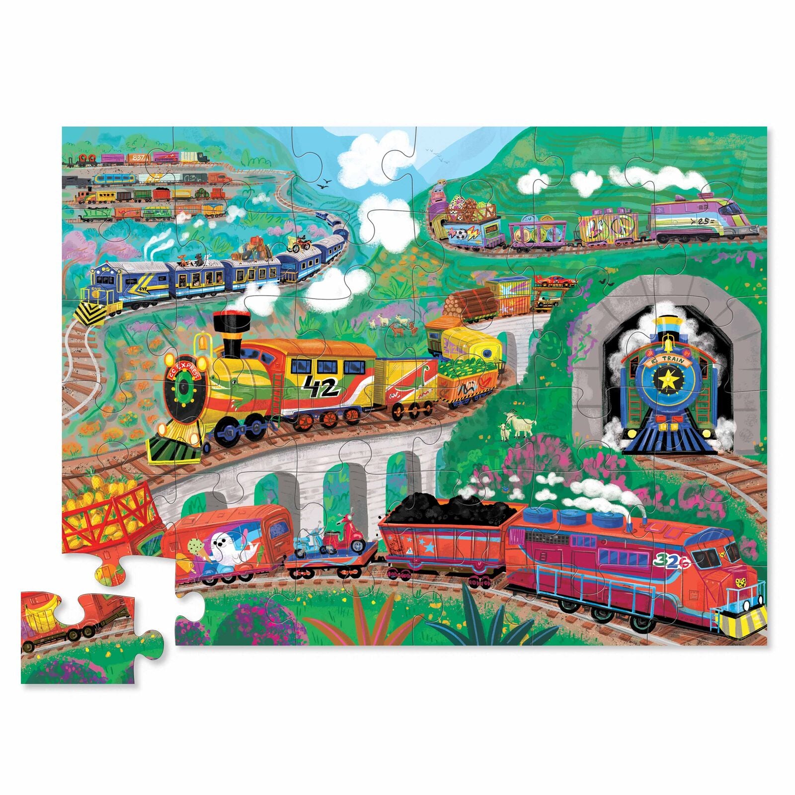 Crocodile Creek Classic Floor Puzzle - All Aboard