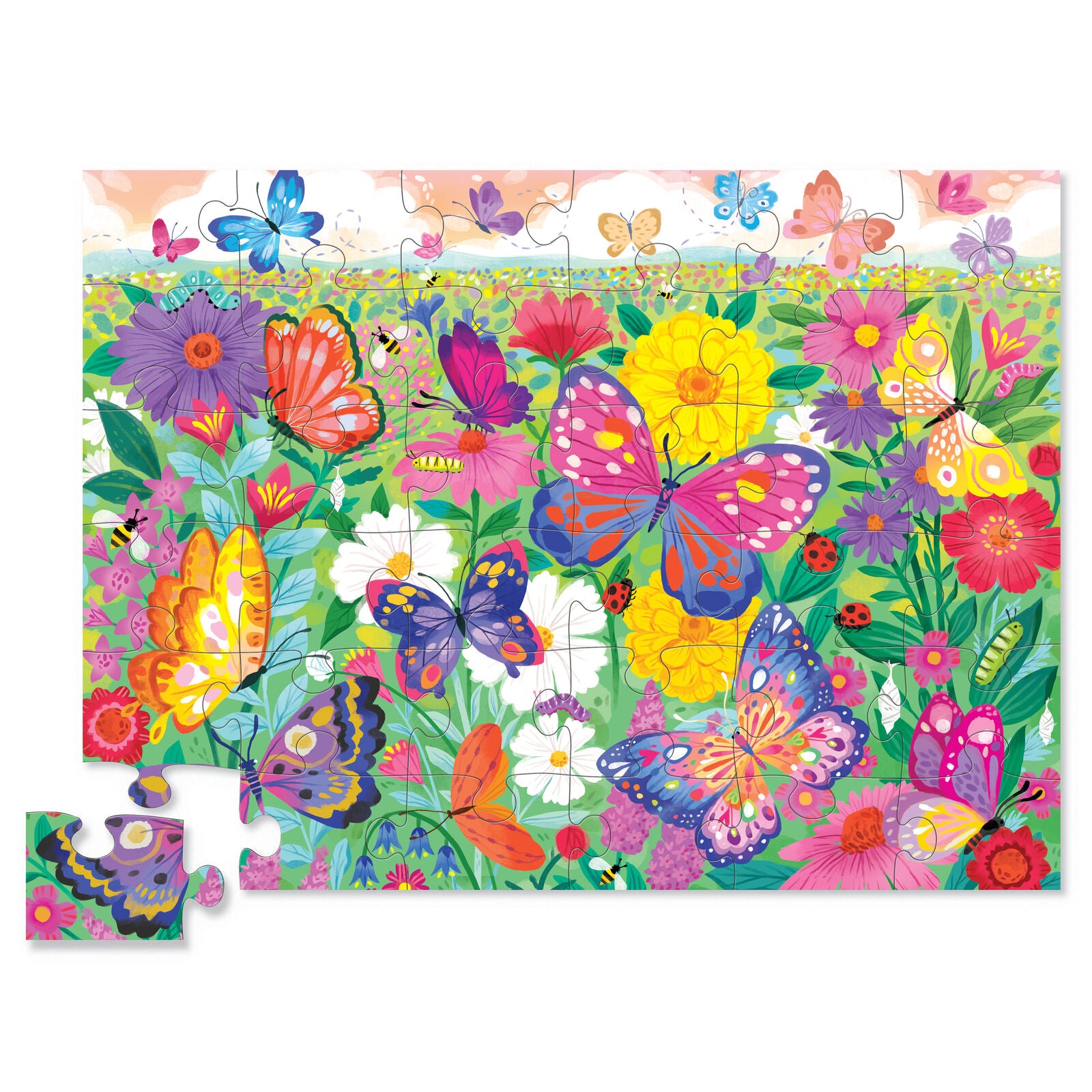 Crocodile Creek Classic Floor Puzzle - Butterfly Garden