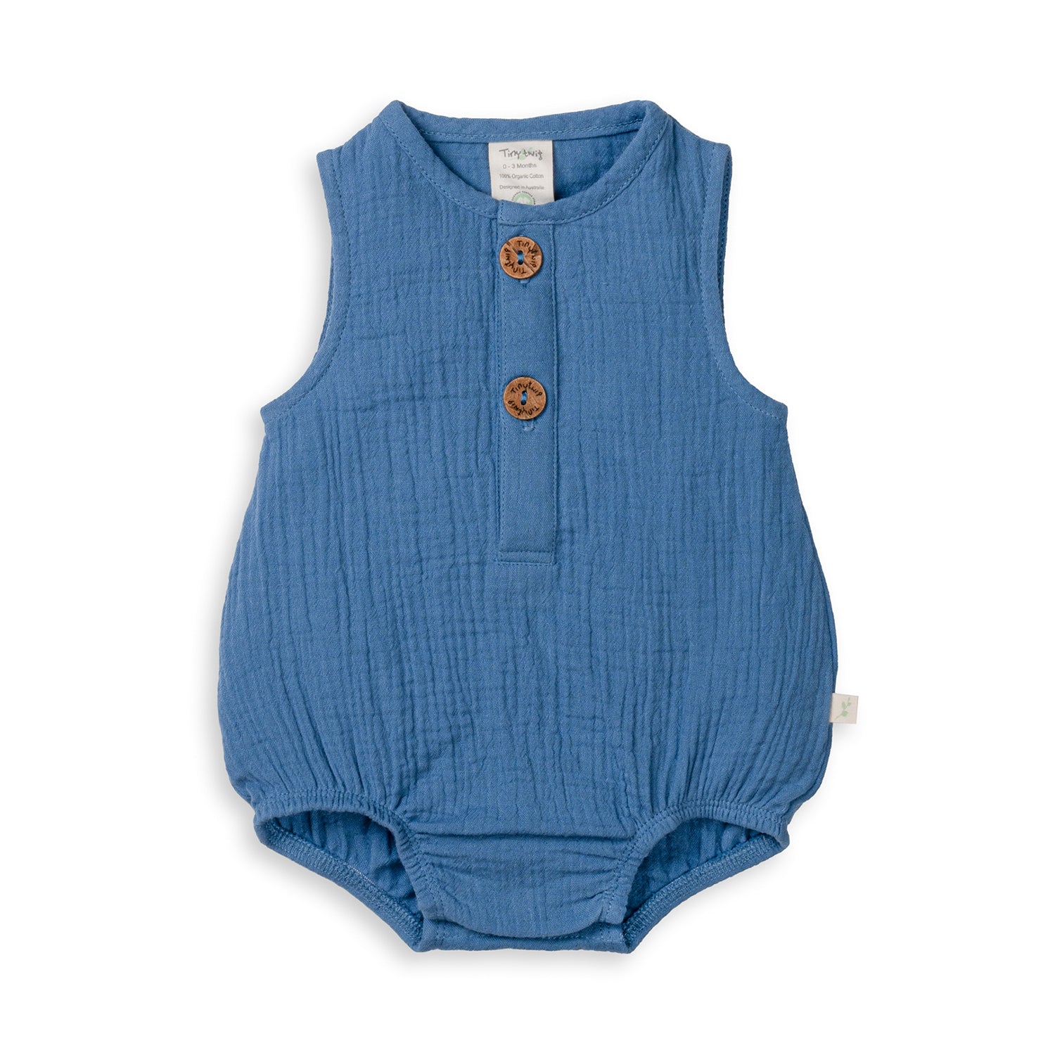 Tiny Twig Bubble Romper - Coronet Blue