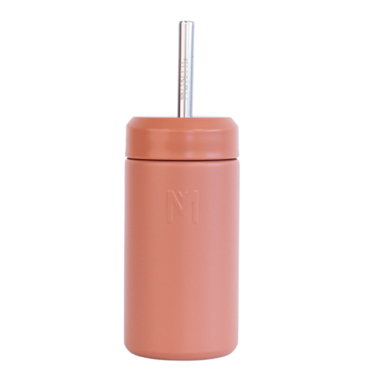 MontiiCo Fusion 350ml Smoothie Cup & Stainless Steel Straw - Clay