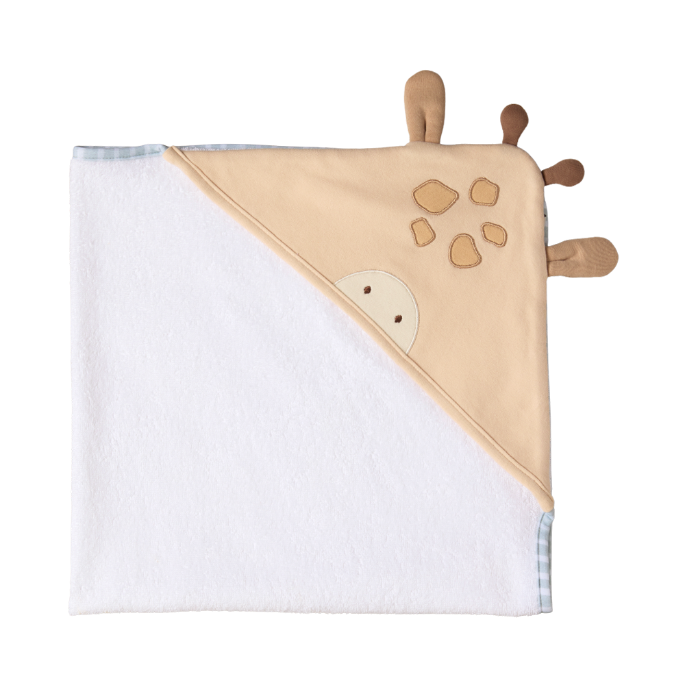 Living Textiles Organic Hooded Towel Roam and Roar