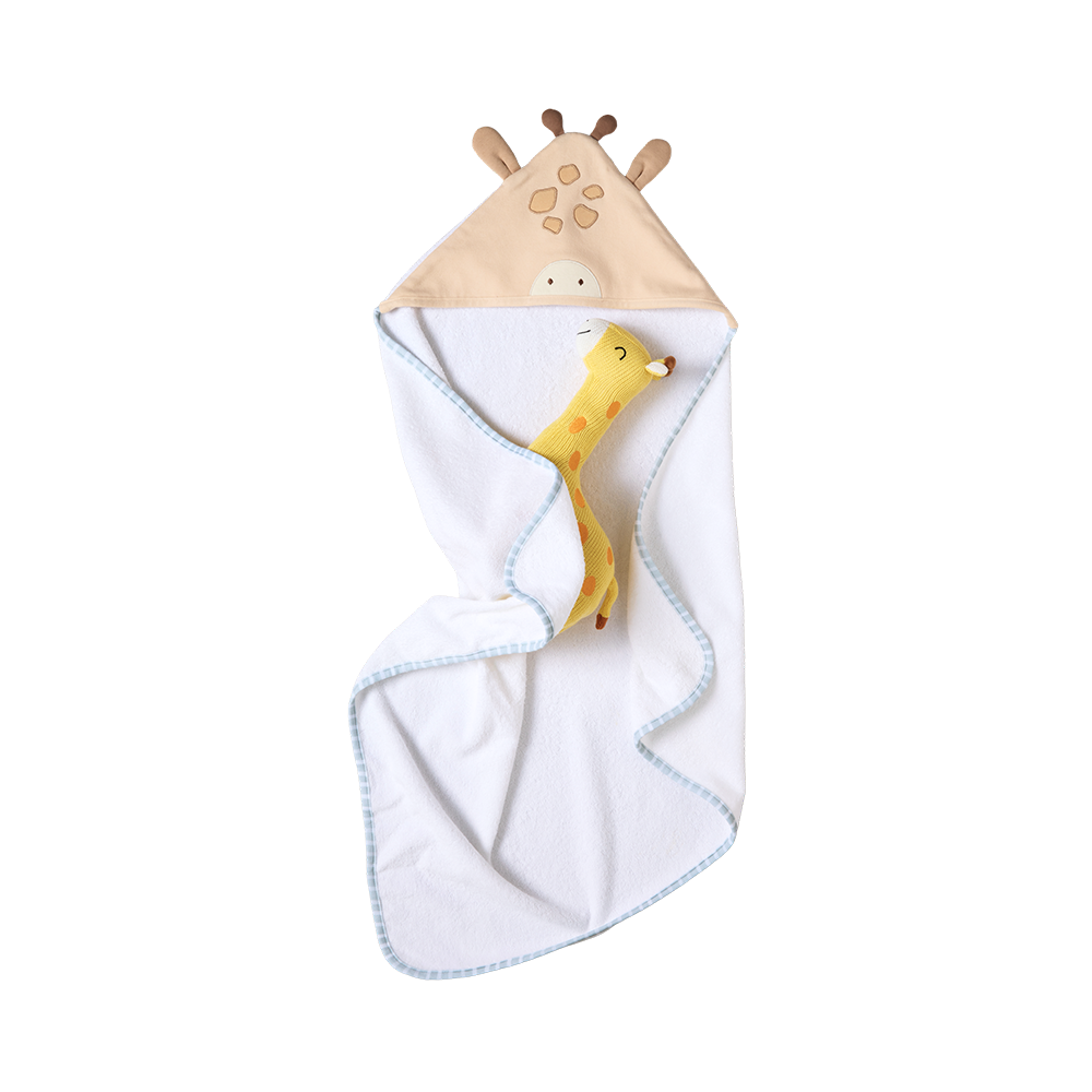 Living Textiles Organic Hooded Towel Roam and Roar