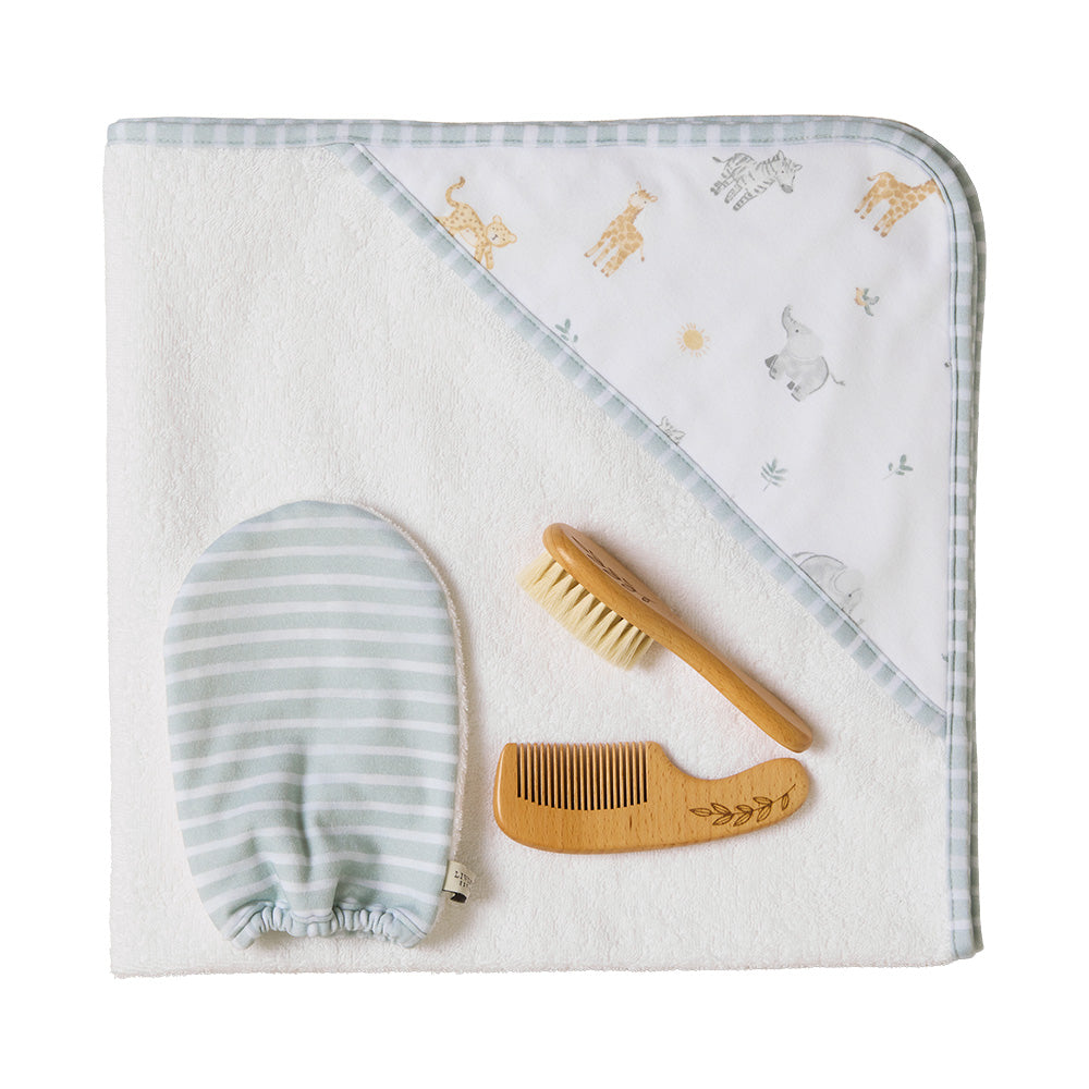 Living Textiles 4pc Baby Bath Gift Set Roam and Roar