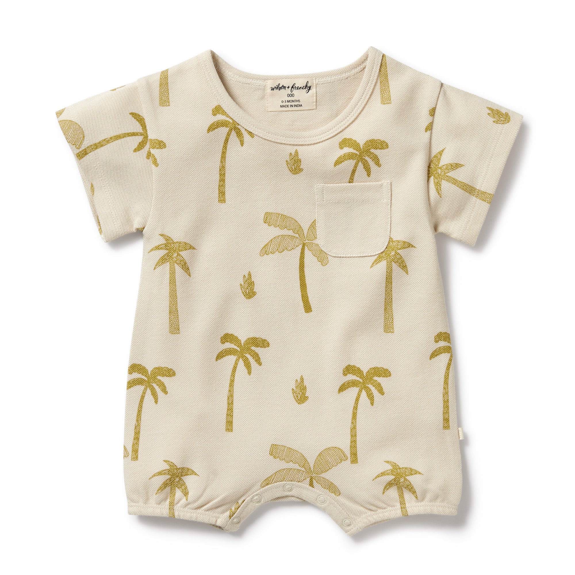 Wilson & Frenchy Palm Days Cotton Jersey Growsuit