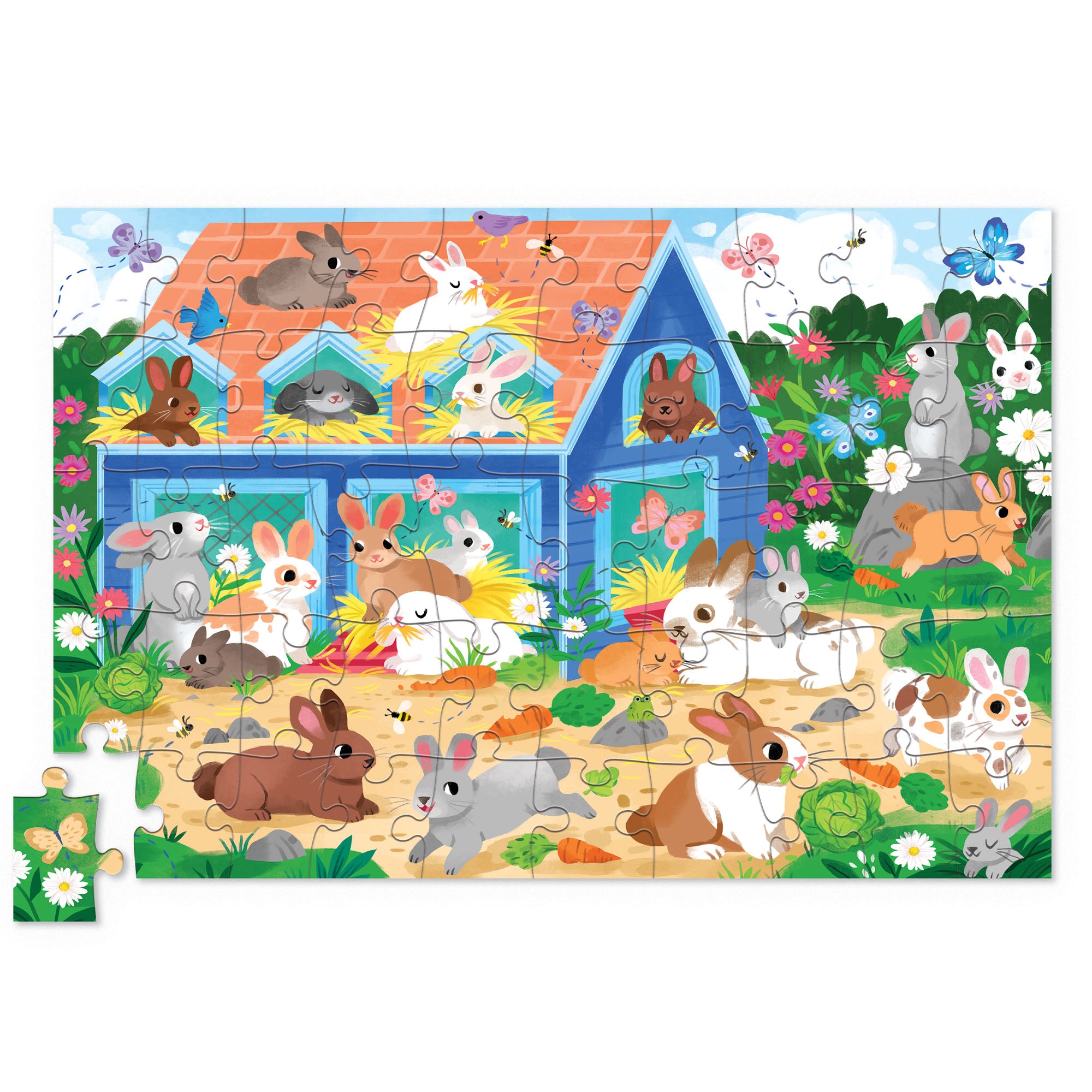 Crocodile Creek Flat House Puzzle 50pc Bunny House