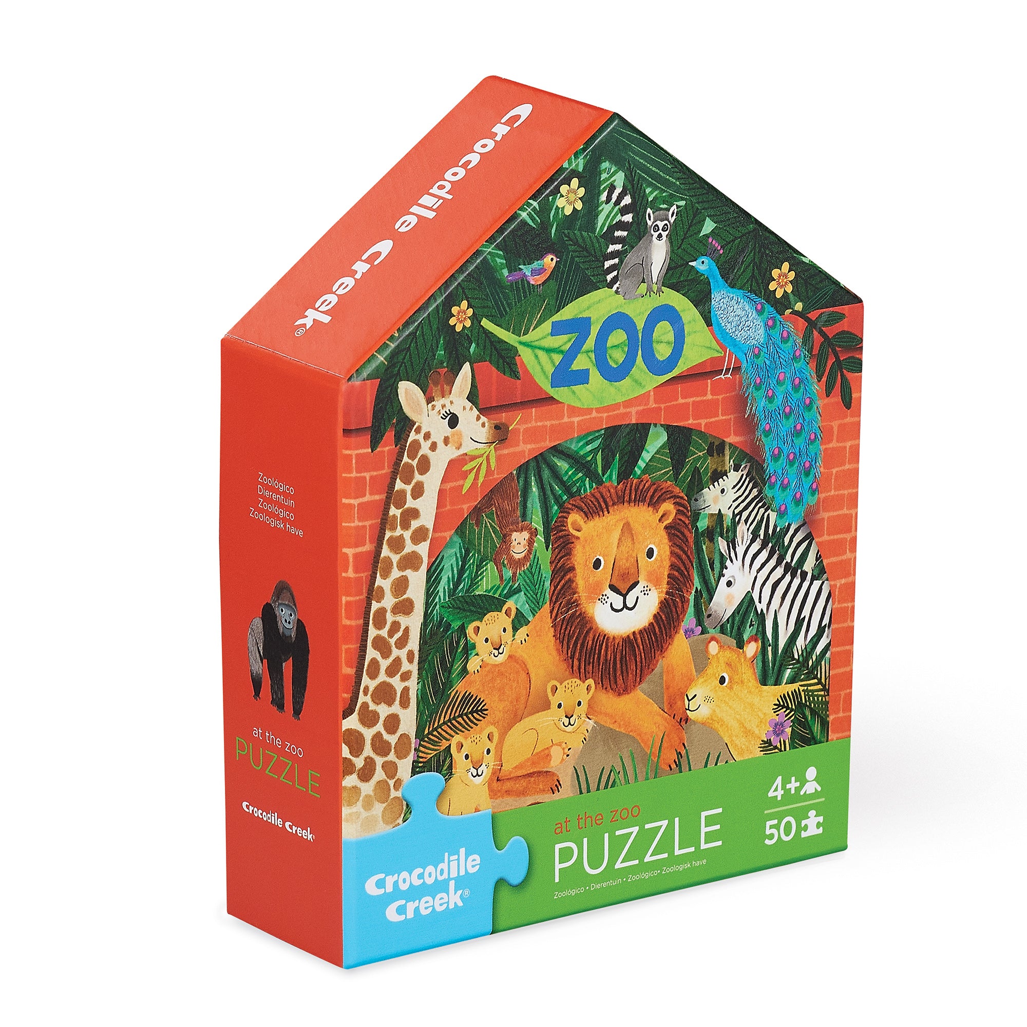 Crocodile Creek Flat House Puzzle 50pc Zoo
