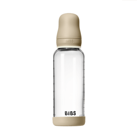 Bibs Glass Bottle Complete Set 240ml Silicone Glow Vanilla