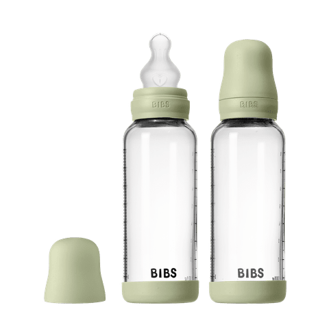 Bibs Glass Bottle Complete Set 240ml Silicone Sage