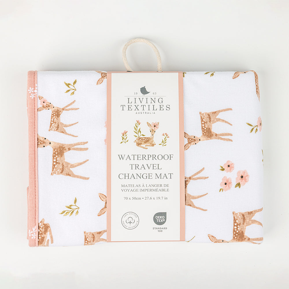 Living Textiiles Travel Change Mat - Sophia Garden